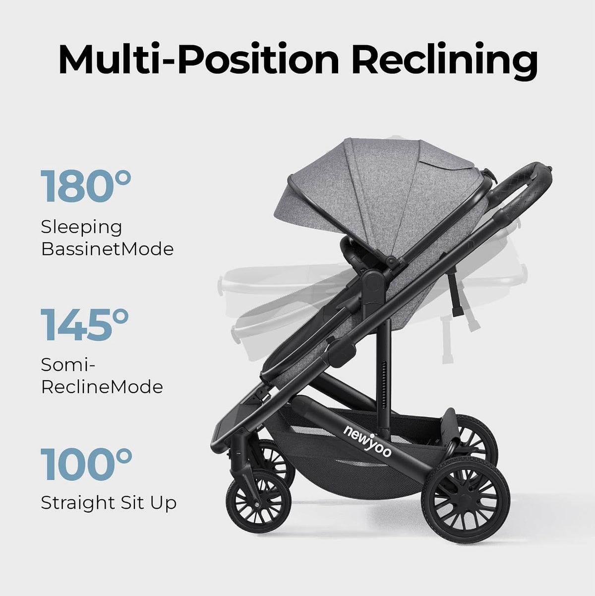 newyoo Nestro 516M - Cochecito infantil convertible 2 en 1, modo Pr...