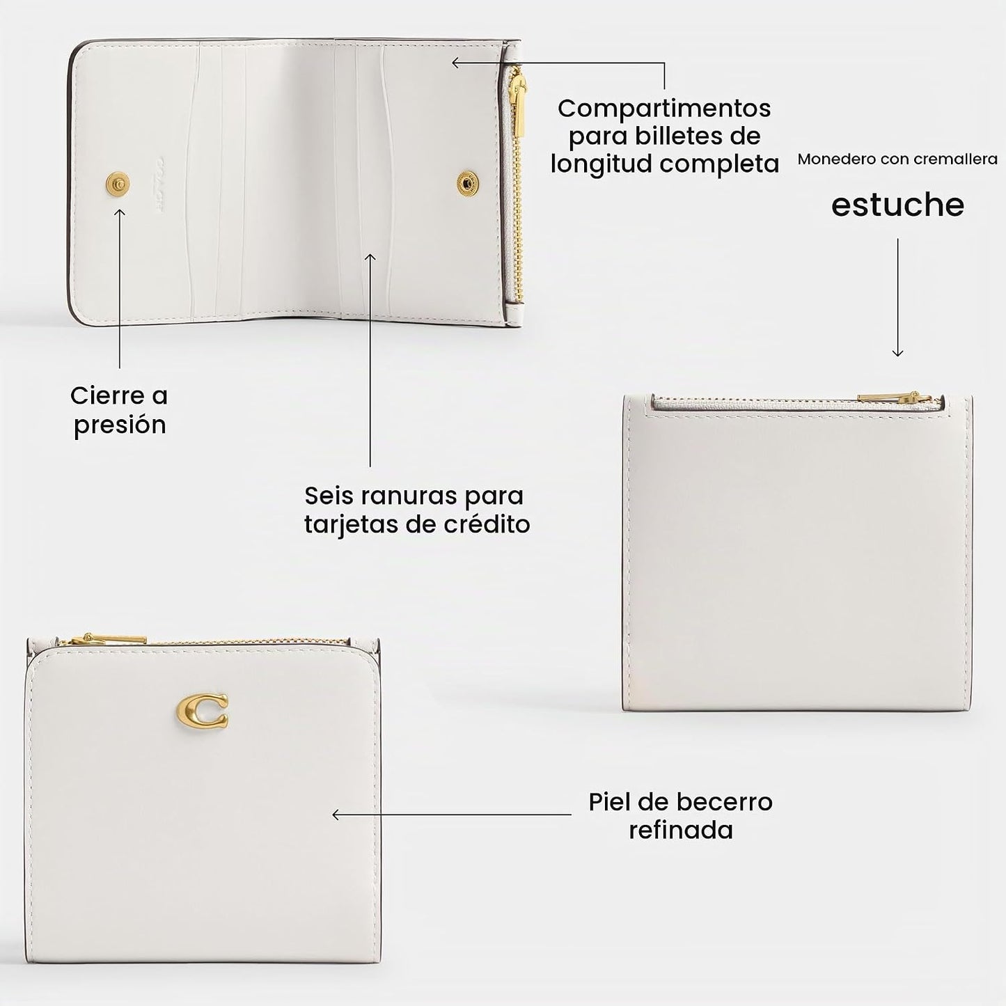 Cartera Billetera Esencial delgada con revestimiento de lona de la...
