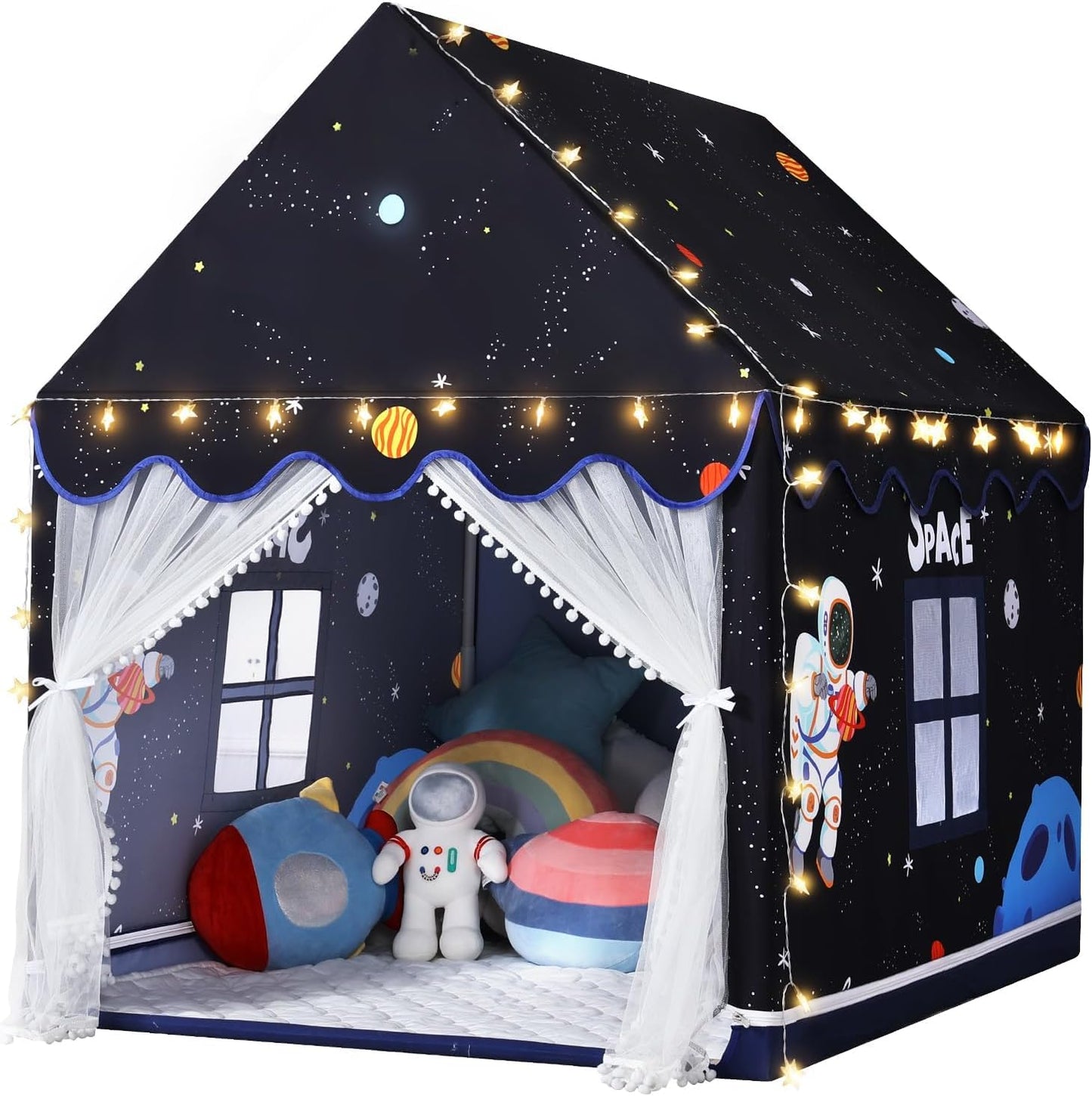 Wilwolfer Space - Tienda de campaña para niños en interior: con pas...