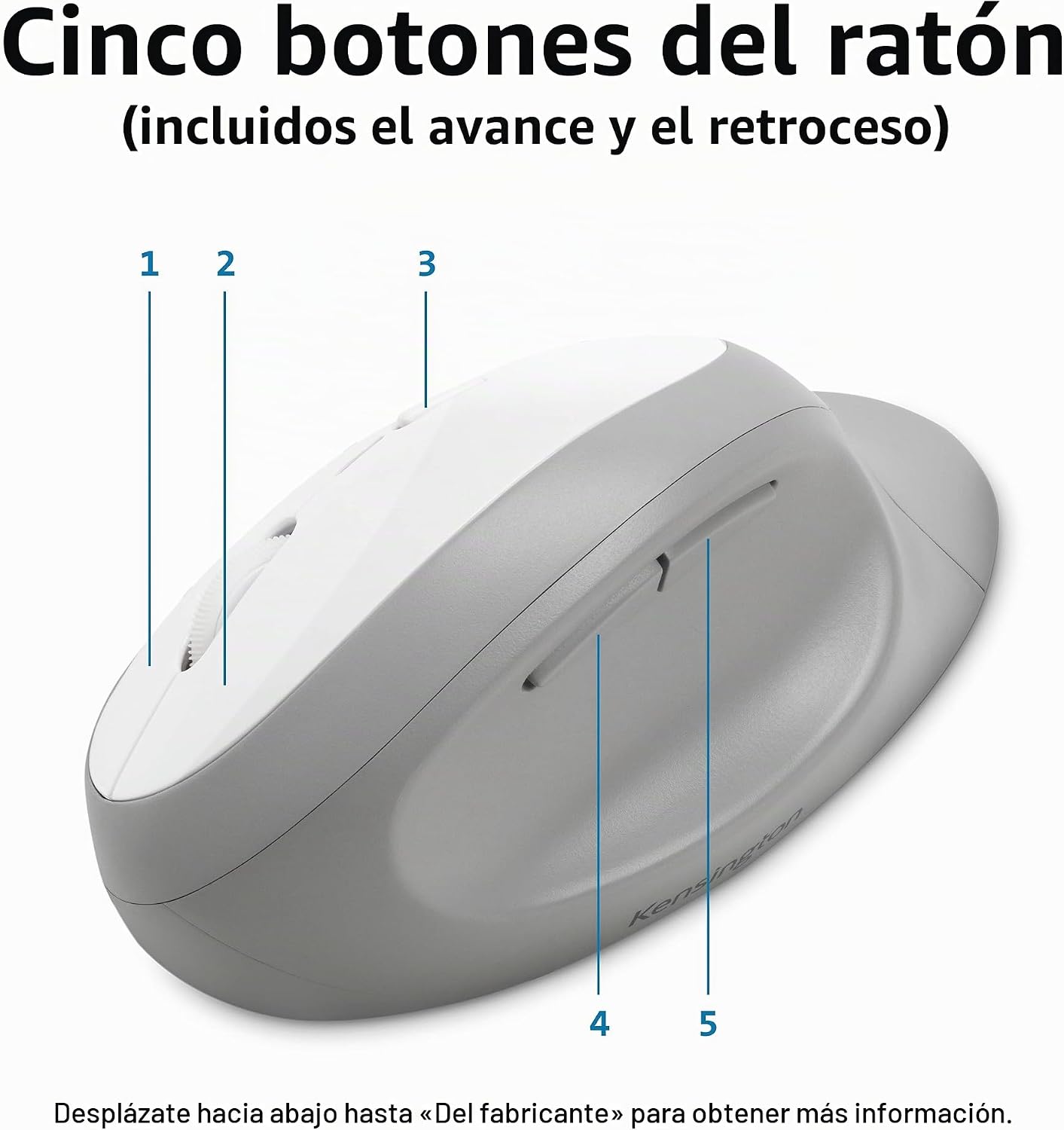 Kensington Pro Fit Teclado y ratón inalámbricos ergonómicos - Gris...