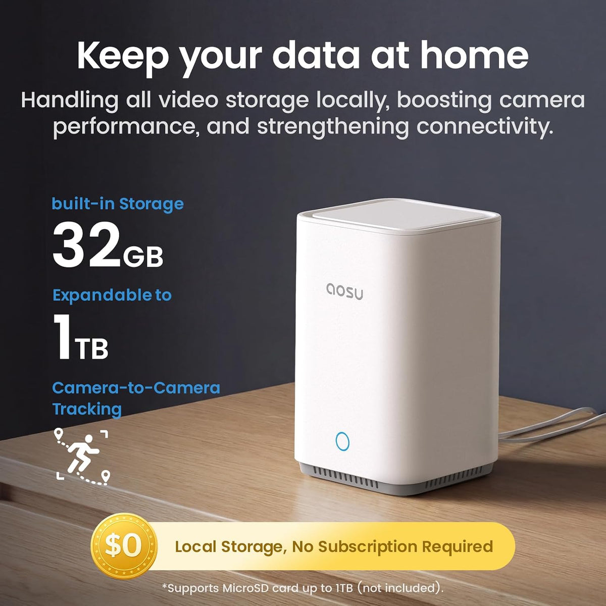 aosu Cámara T2 Ultra 4K para seguridad en el hogar, kit de 6 cámara...
