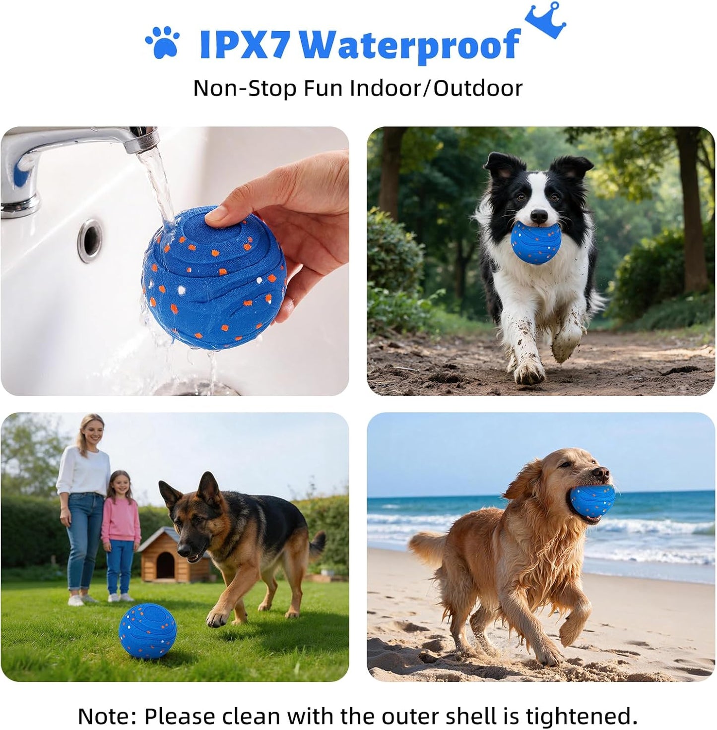 Pelota de juguetes inteligentes interactivos para perros, movimient...