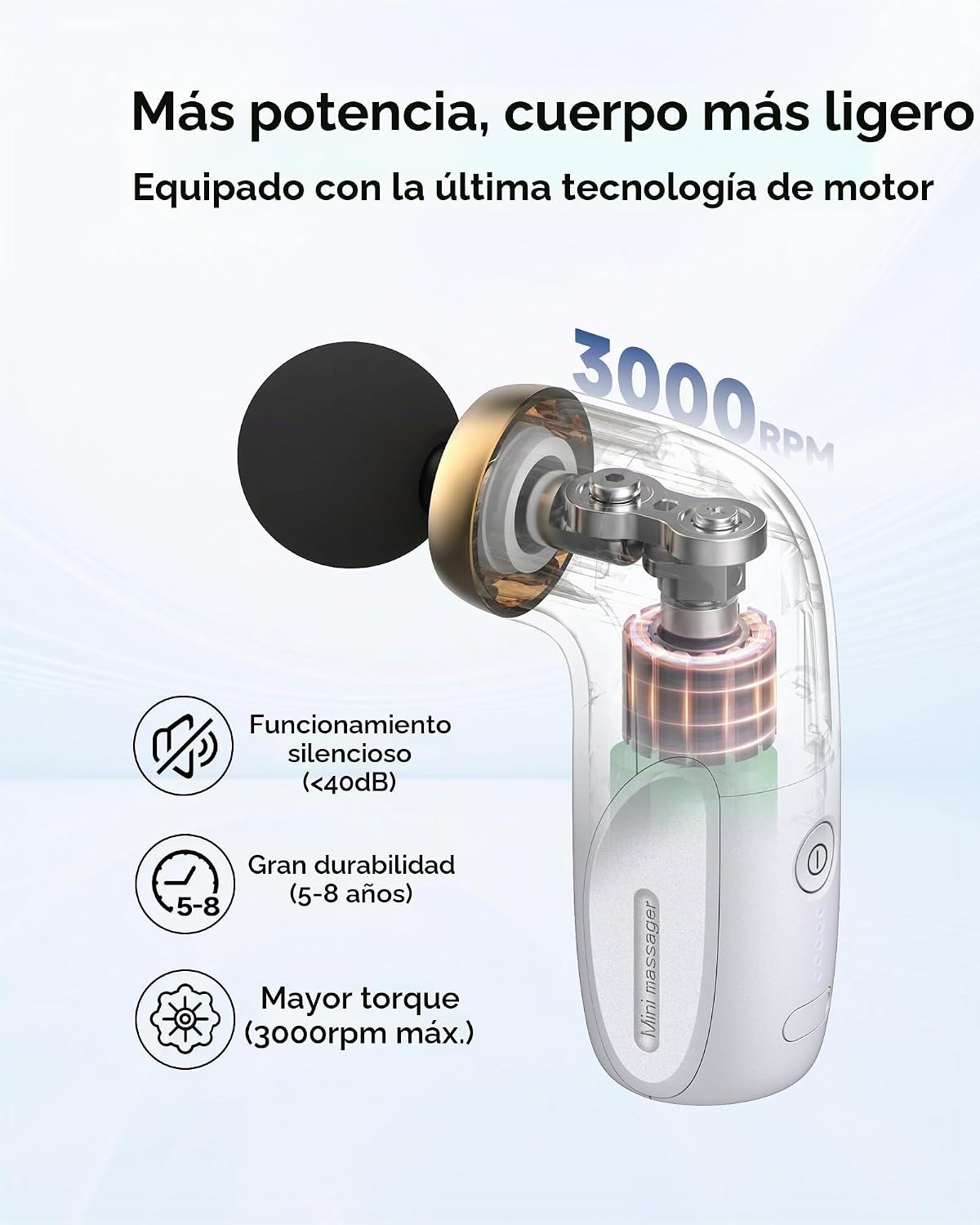 HEYCHY A1 Pistola de masaje Super Mini, masajeador de percusión par...