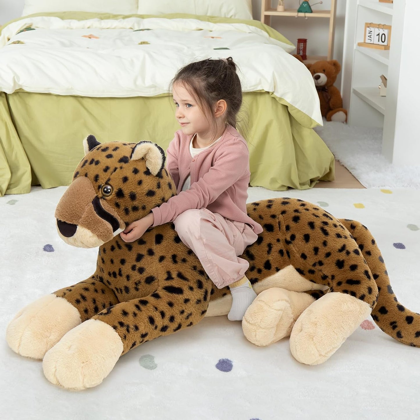 MaoGoLan Animal de peluche grande de guepardo para niño, juguete de...