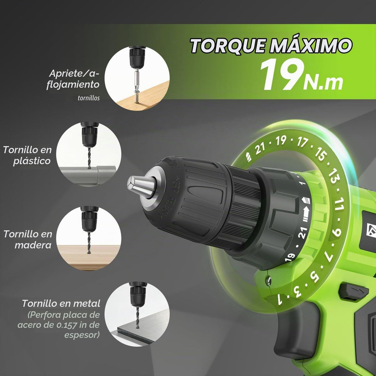 FADAKWALT Juego de destornilladores inalámbricos de 12 V, kit de he...