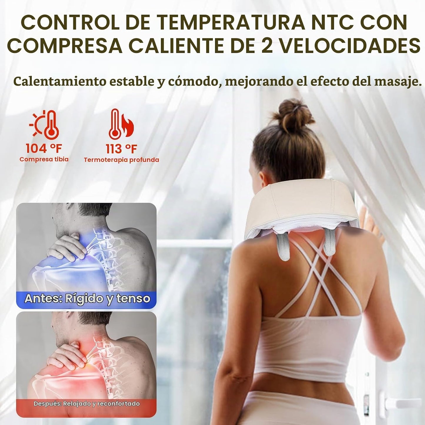 Therapexa - Masajeador de cuello y hombros, masajeador de espalda p...