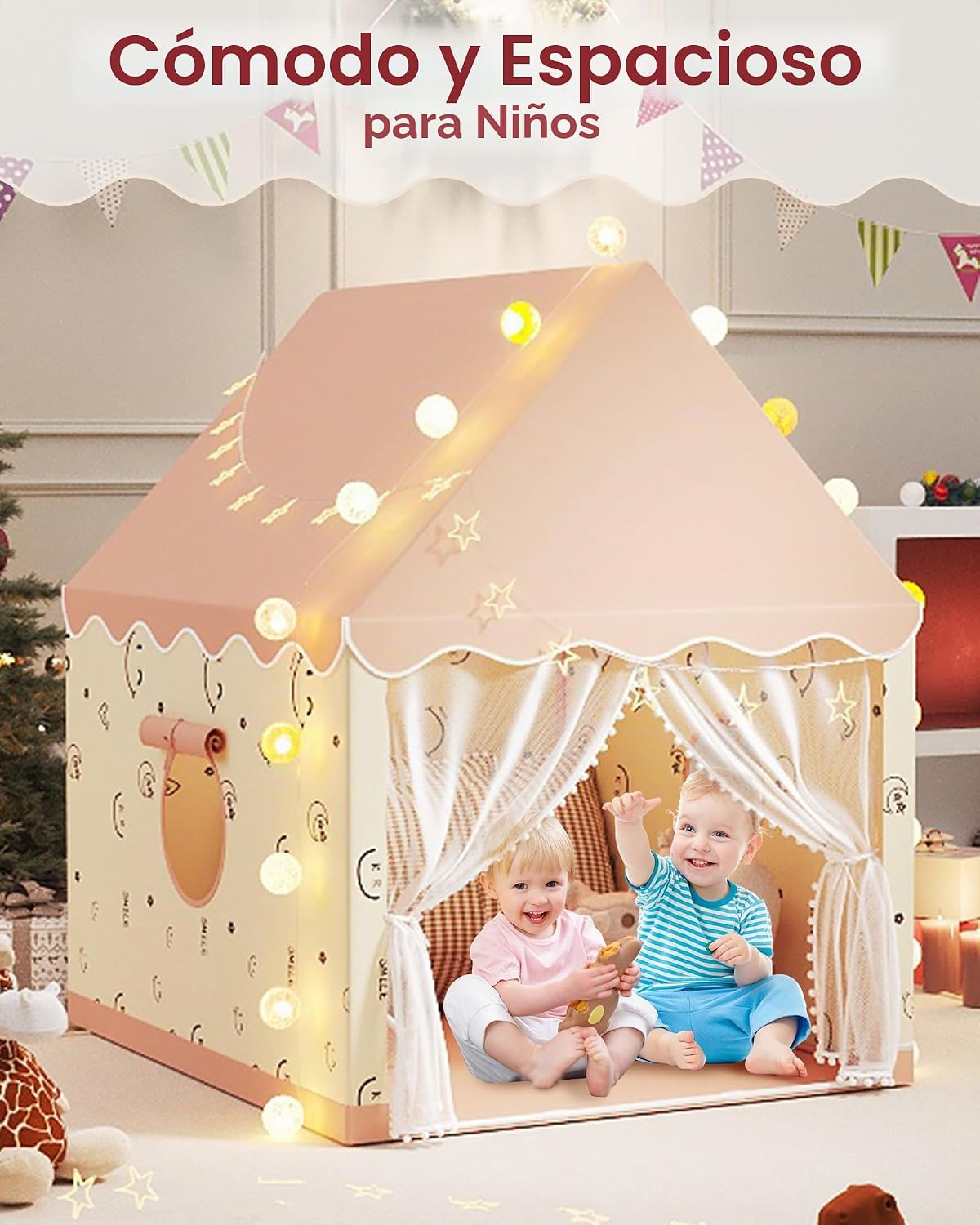 Tienda de campaña para niños, tienda de campaña de princesa para in...
