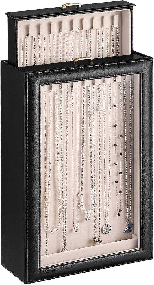 Lolalet - Caja organizadora de collares, vitrina para joyas, color...