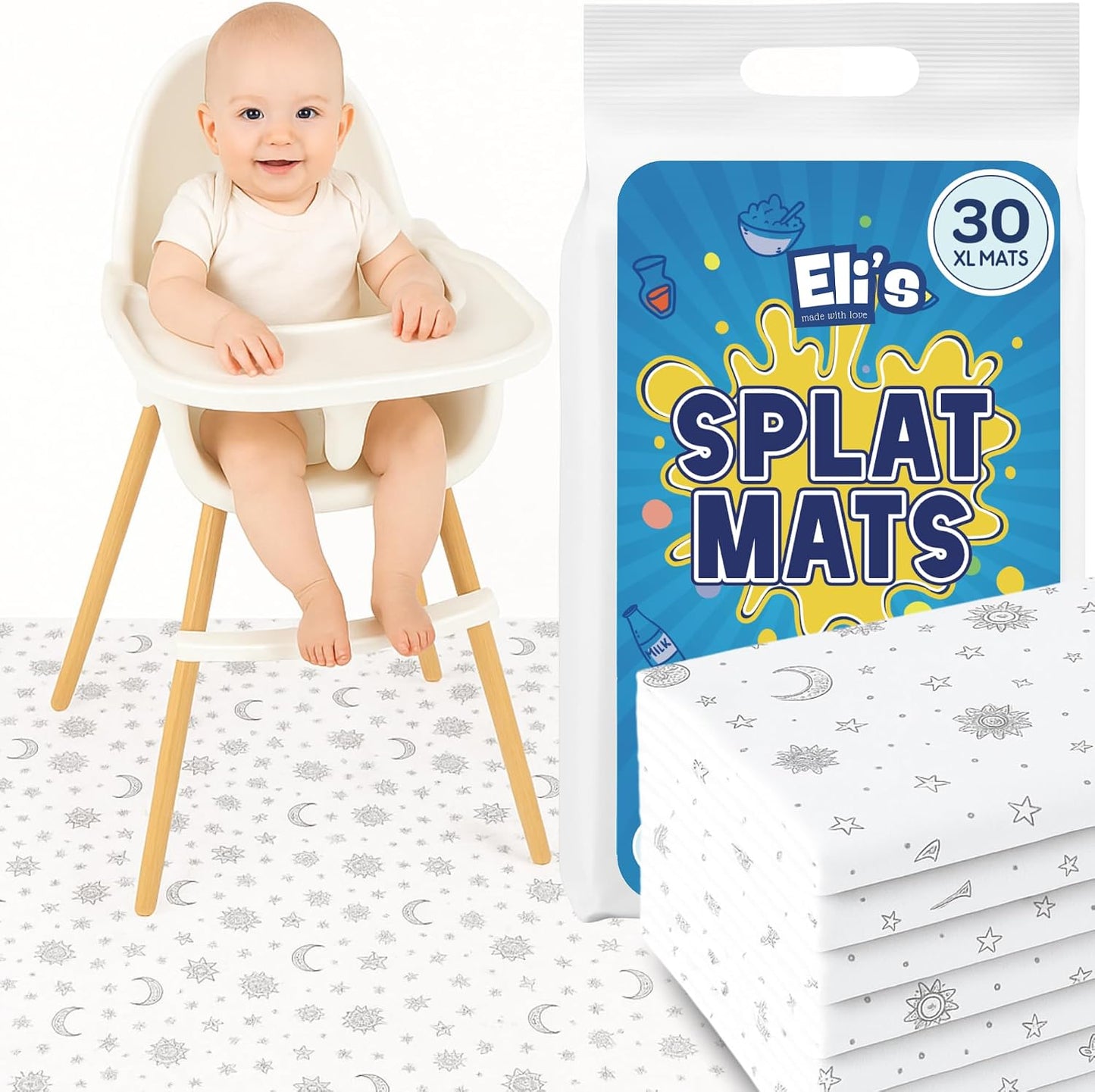 Paquete de 30 Alfombrillas Desechables para Salpicaduras de Eli wit...