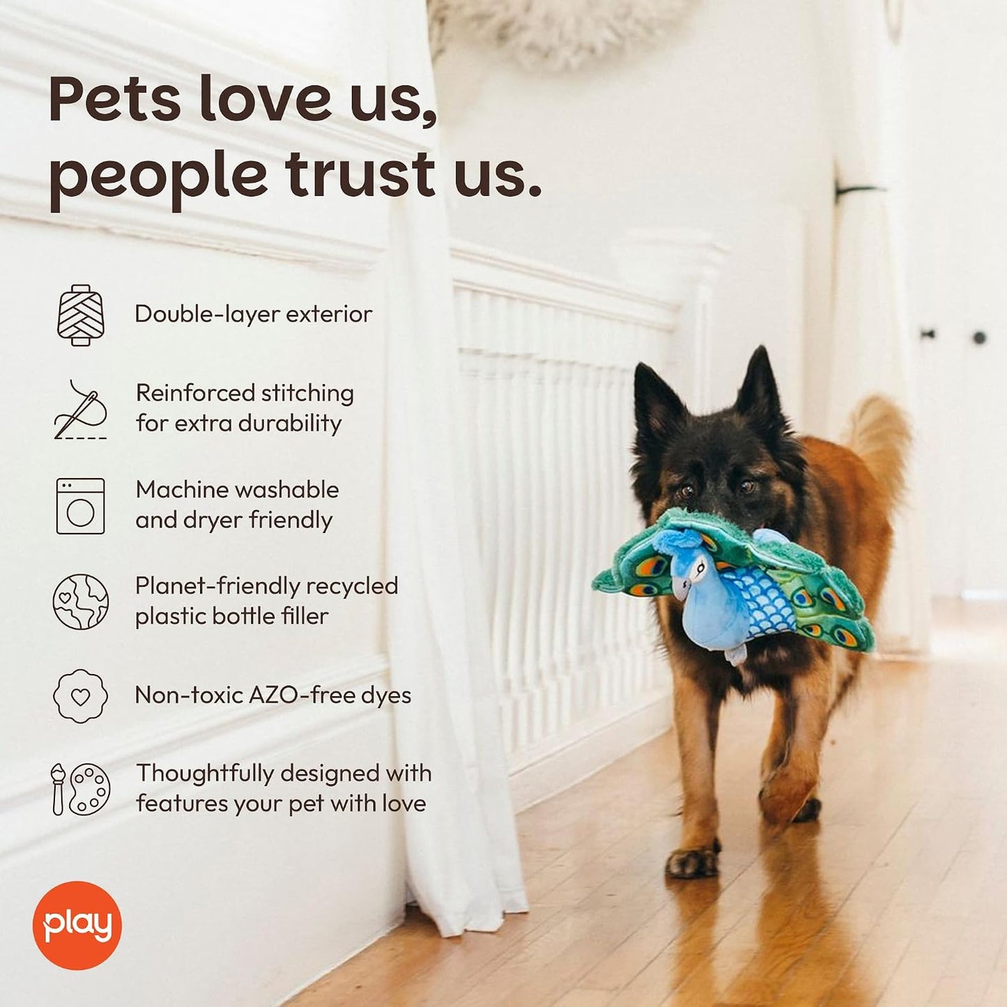 P.L.A.Y. - Bonitos juguetes de felpa para perros, rebaño de atrapar...
