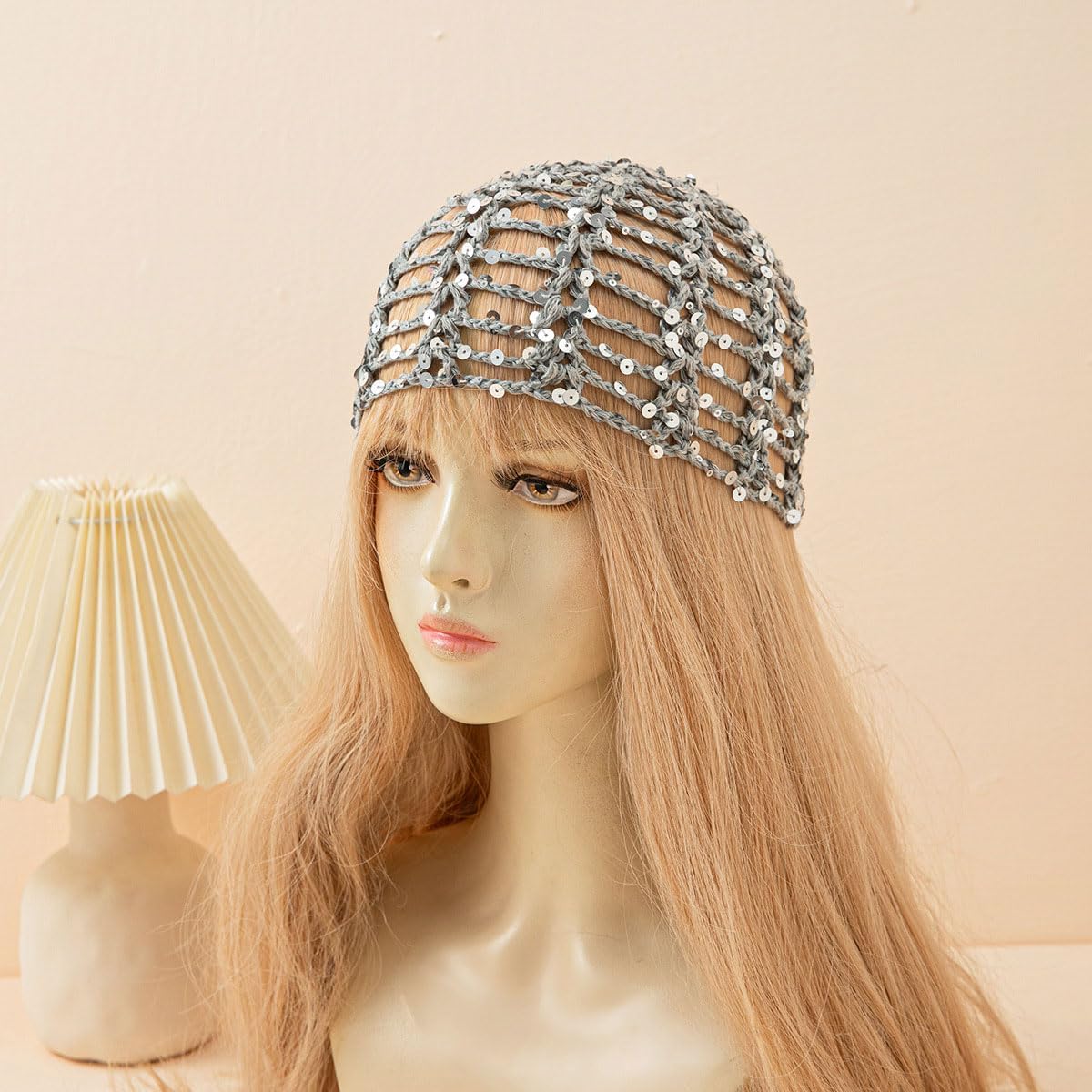GGUHHU Gorro de verano con lentejuelas para mujer, gorro de fiesta...