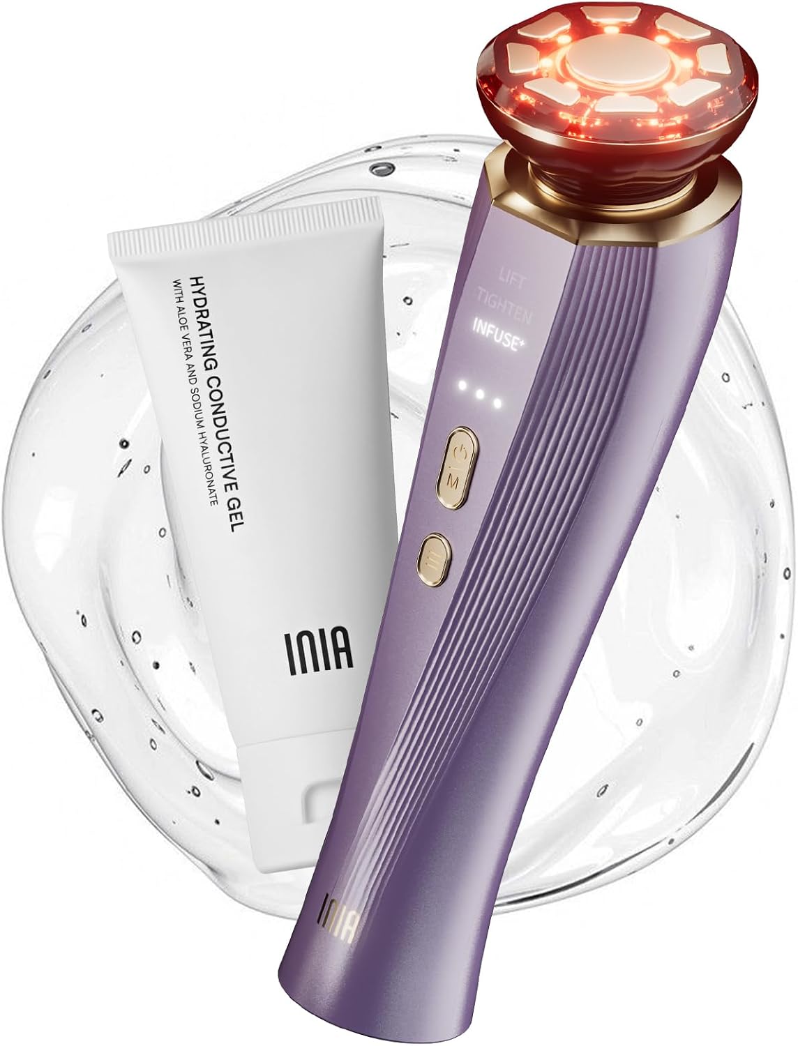 INIA Flare 3-en-1 dispositivo de belleza facial microcorriente de l...