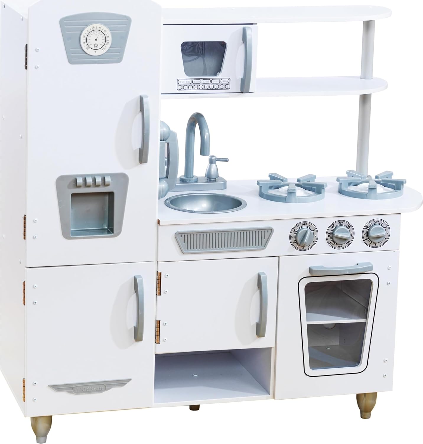 KidKraft Cocina de madera vintage con máquina de hielo y teléfono d...