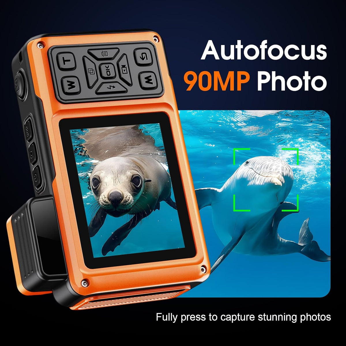 8K cámara subacuática WiFi 90MP 50FT táctil impermeable cámara 32GB...