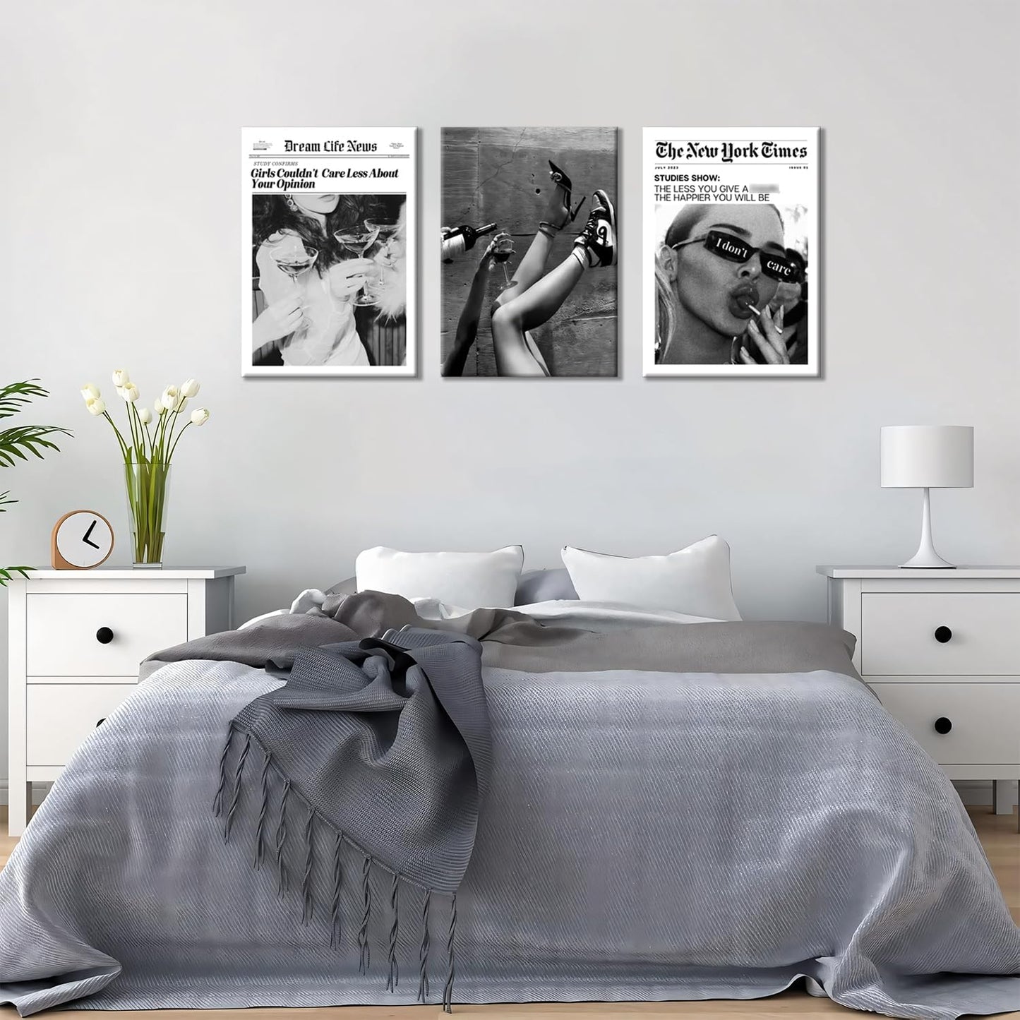 Trendy The New York Times Arte de Pared 16x24 pulgadas Enmarcado Bl...