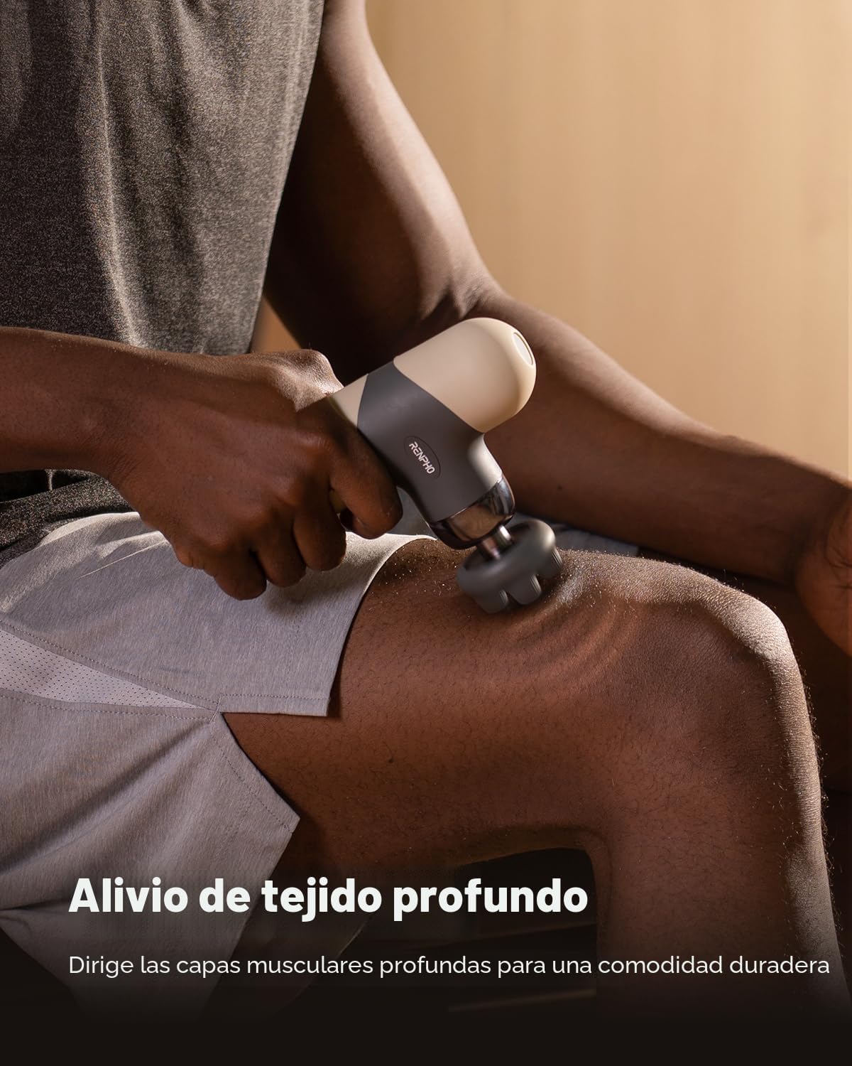 RENPHO Mini pistola de masaje térmico con calor, masajeador portáti...
