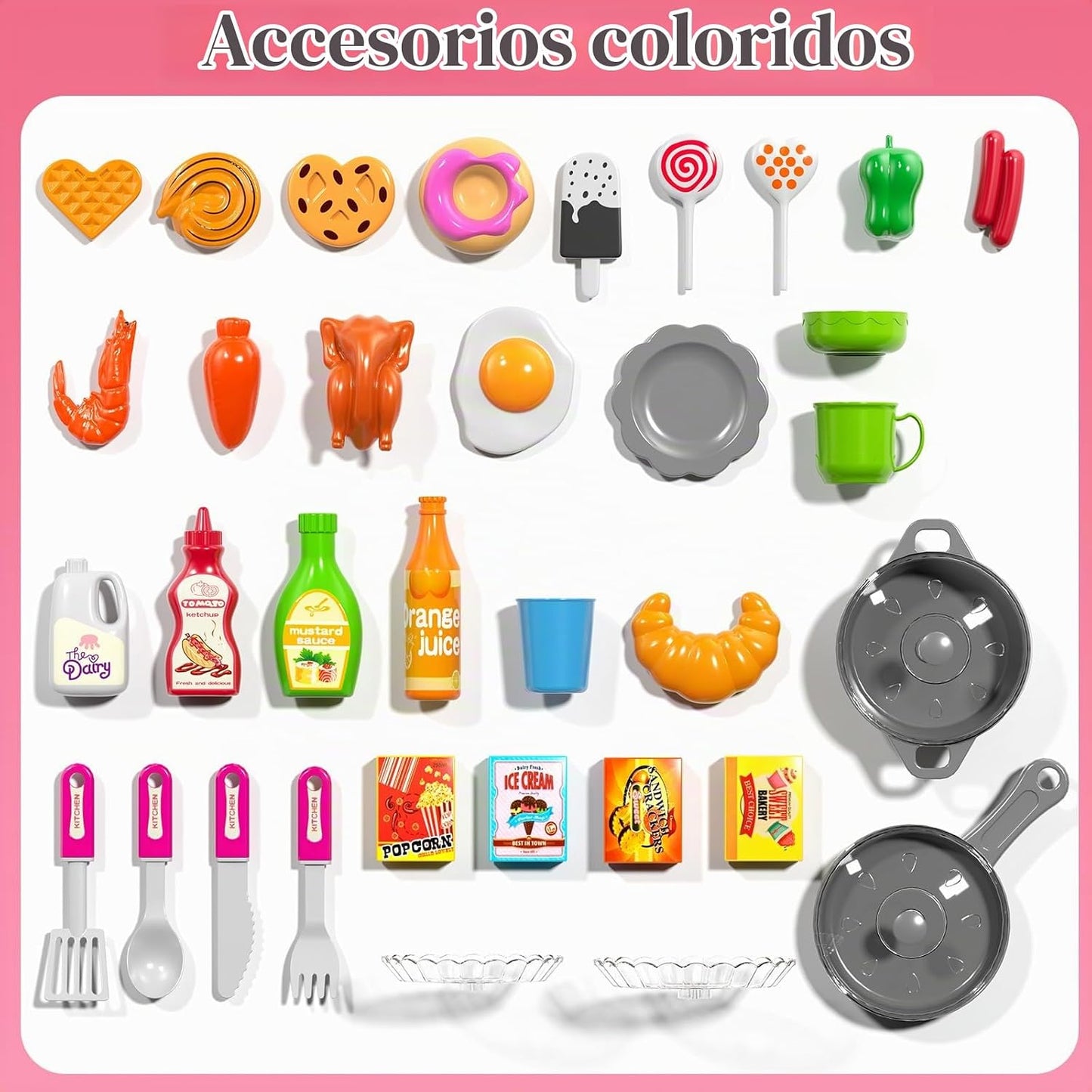 MSKOLER Juego de cocina para niños de 3-6 4-8 años, cocina de juego...