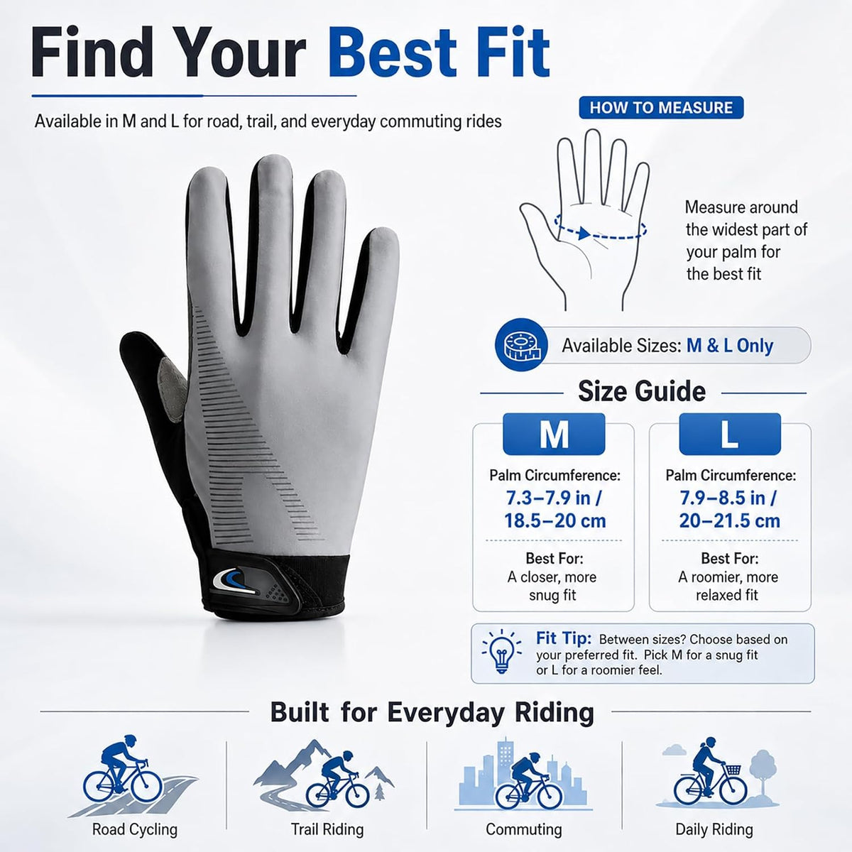 COTOUXKER Guantes de ciclismo para hombres y mujeres, guantes liger...