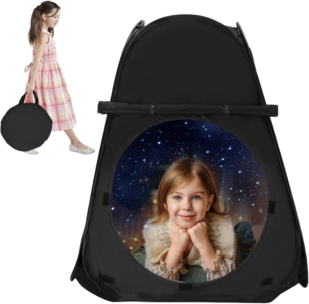 Tienda de campaña sensorial para niños 30.7 x 30.7 x 34.6 pulgadas...