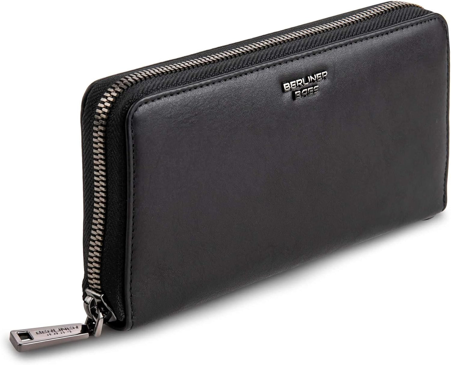 BERLINER BAGS Cartera Lyon de piel auténtica de alta calidad, con b...