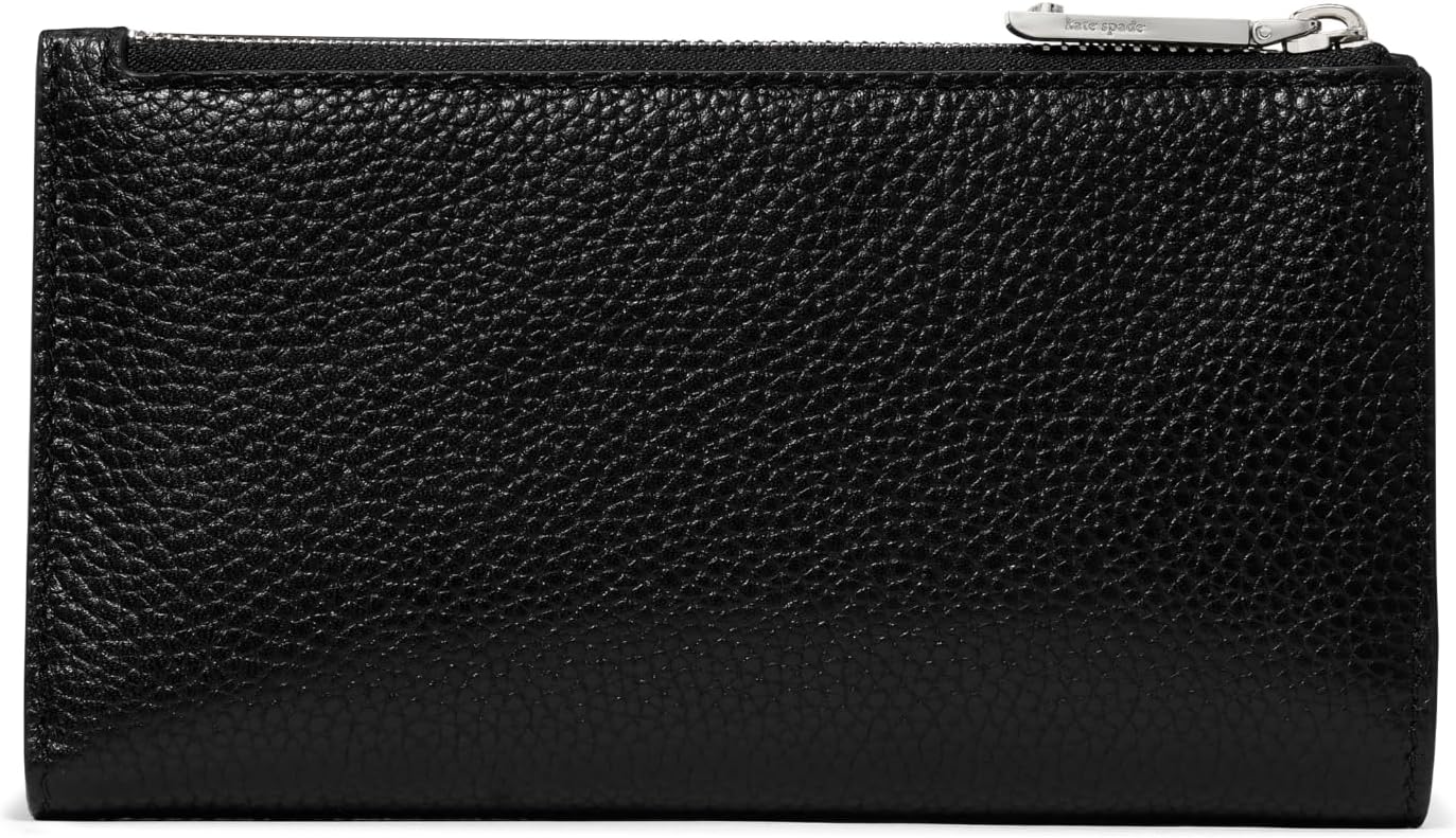 kate spade new york Billetera clásica de cuero liso mediano, Cuero...
