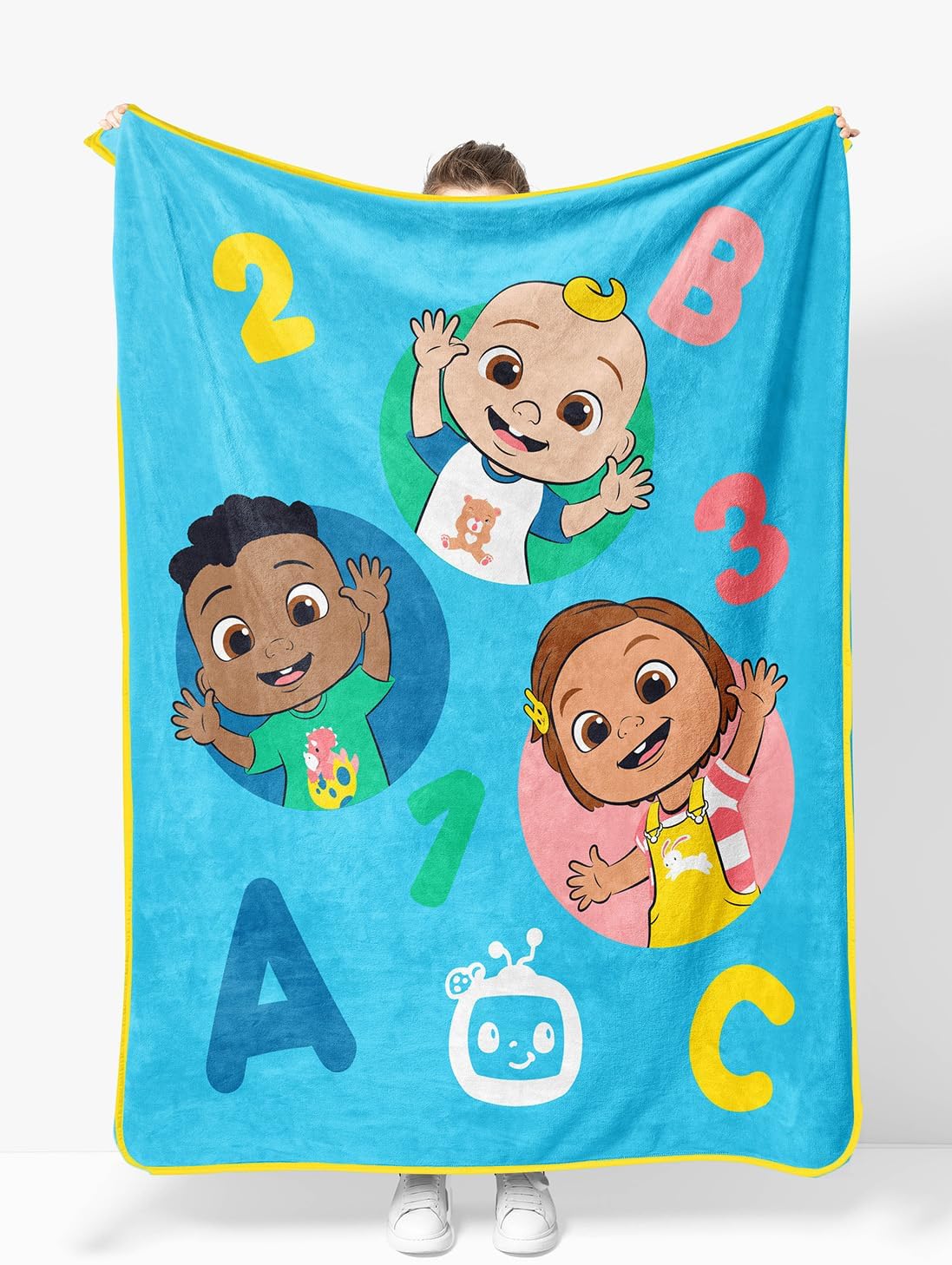 Sunny Side Up CoComelon Manta Throw de Felpa - Mide 46 x 60 Pulgada...