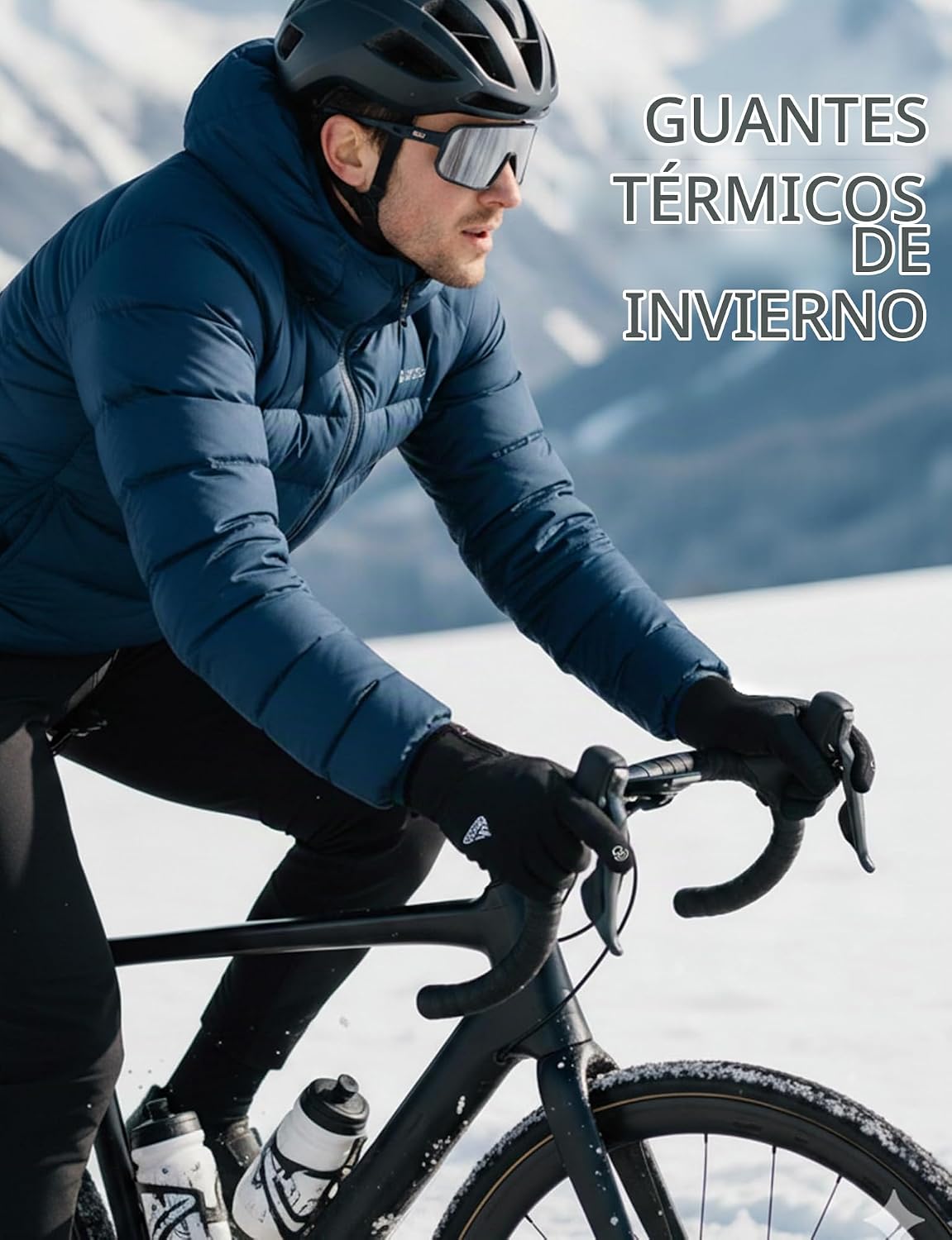 AURUZA - Guantes de invierno con cremallera para hombre y mujer, gu...