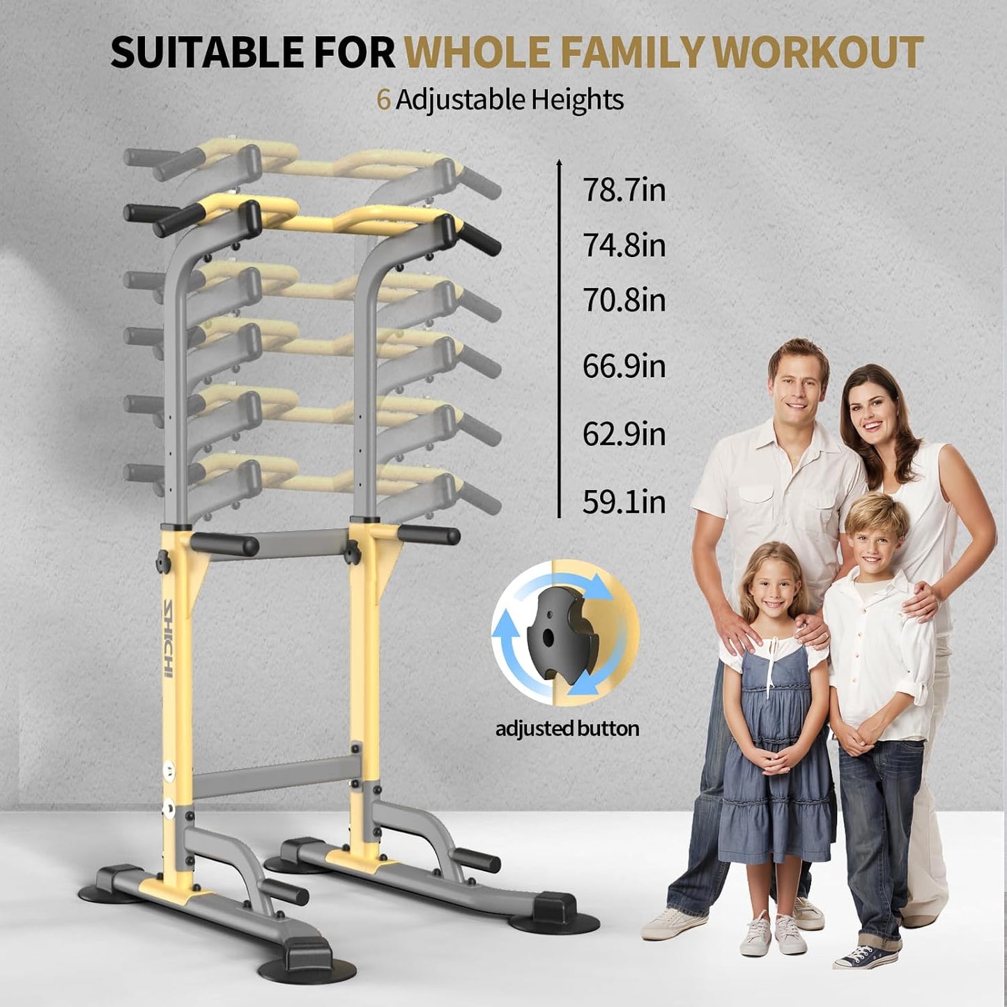 Z ZHICHI Pull-Up Dip Station Pull-Up Chin-Up Capacidad de peso 350LBS