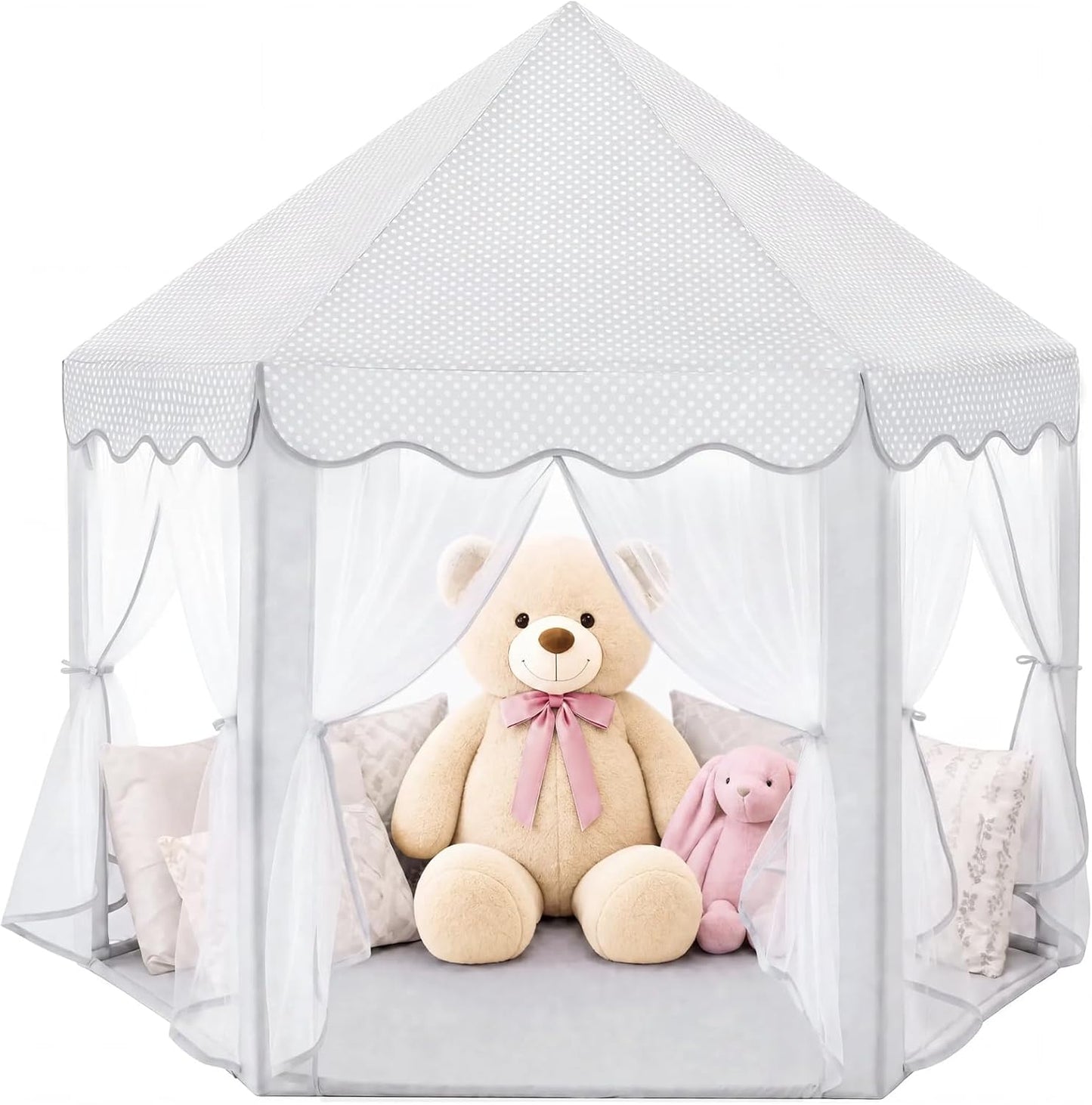 Tienda de campaña de castillo de princesa para niñas, tiendas de ju...