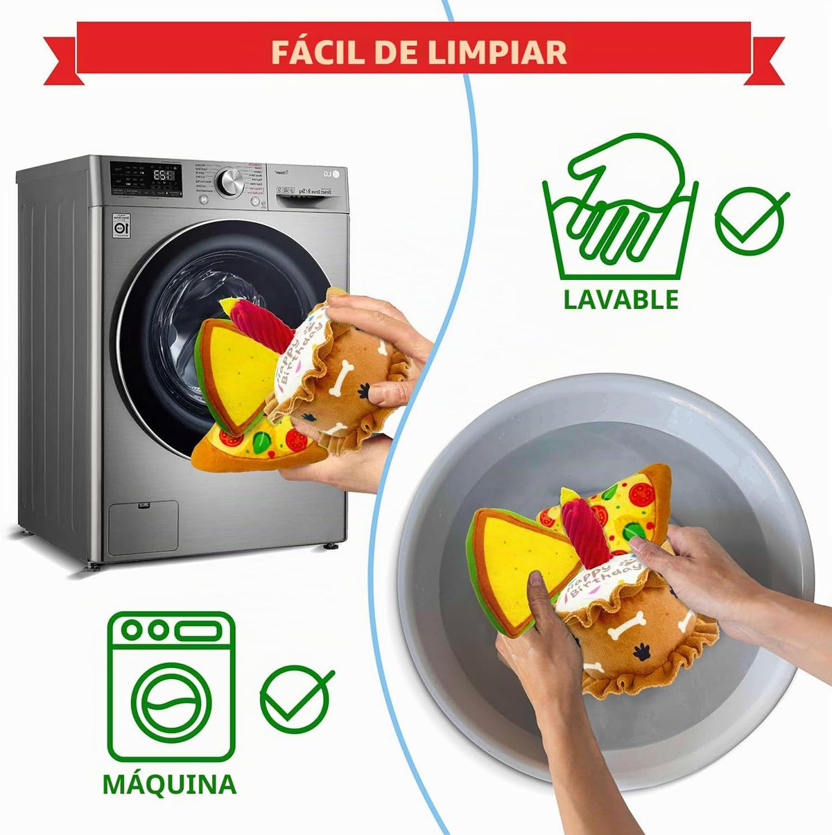 CneeeeeB Juguetes de Cumpleaños para Perros Juguete Crujiente para...