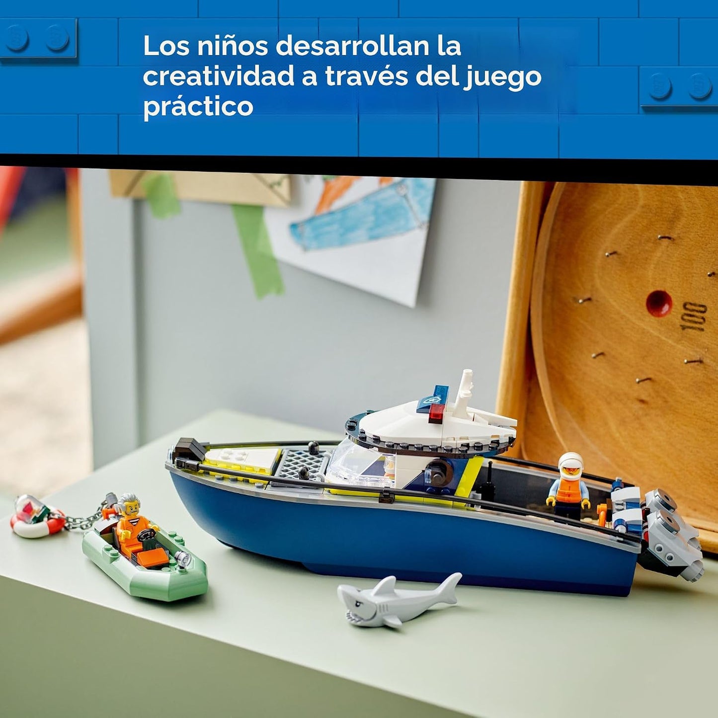 LEGO City Persecución de Barcos Policiales - Juguete de construcció...