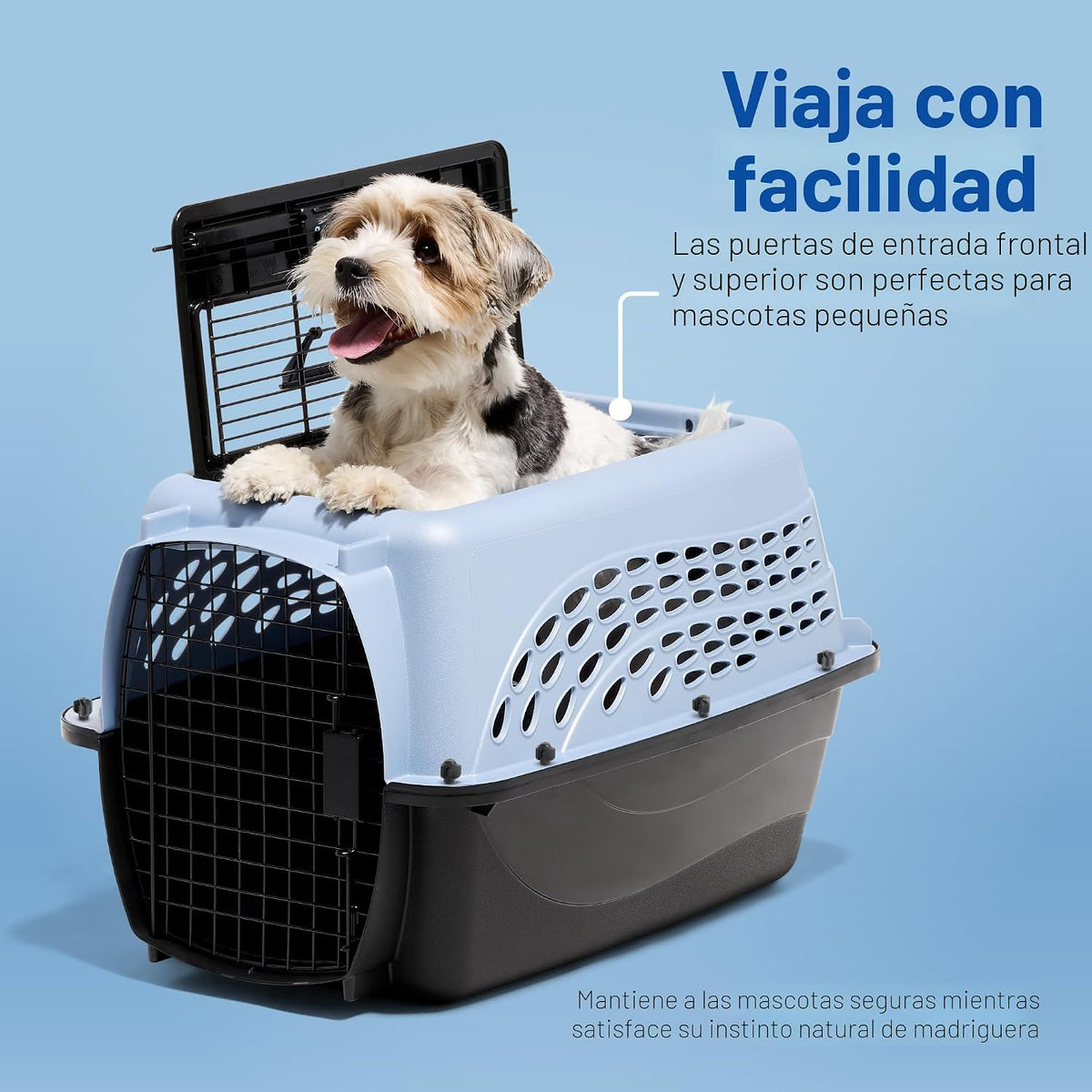 Petmate Caseta para mascotas de 24 pulgadas con carga superior de d...