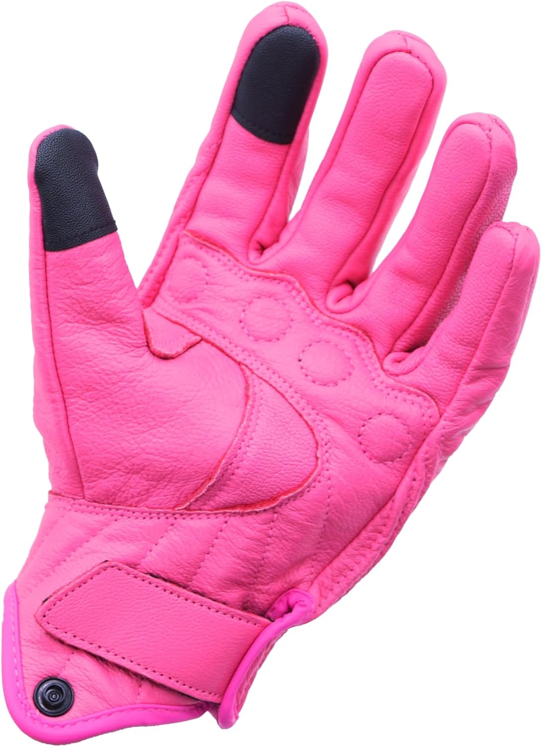 shamofeng Guantes de cuero para motocicleta con pantalla táctil de...