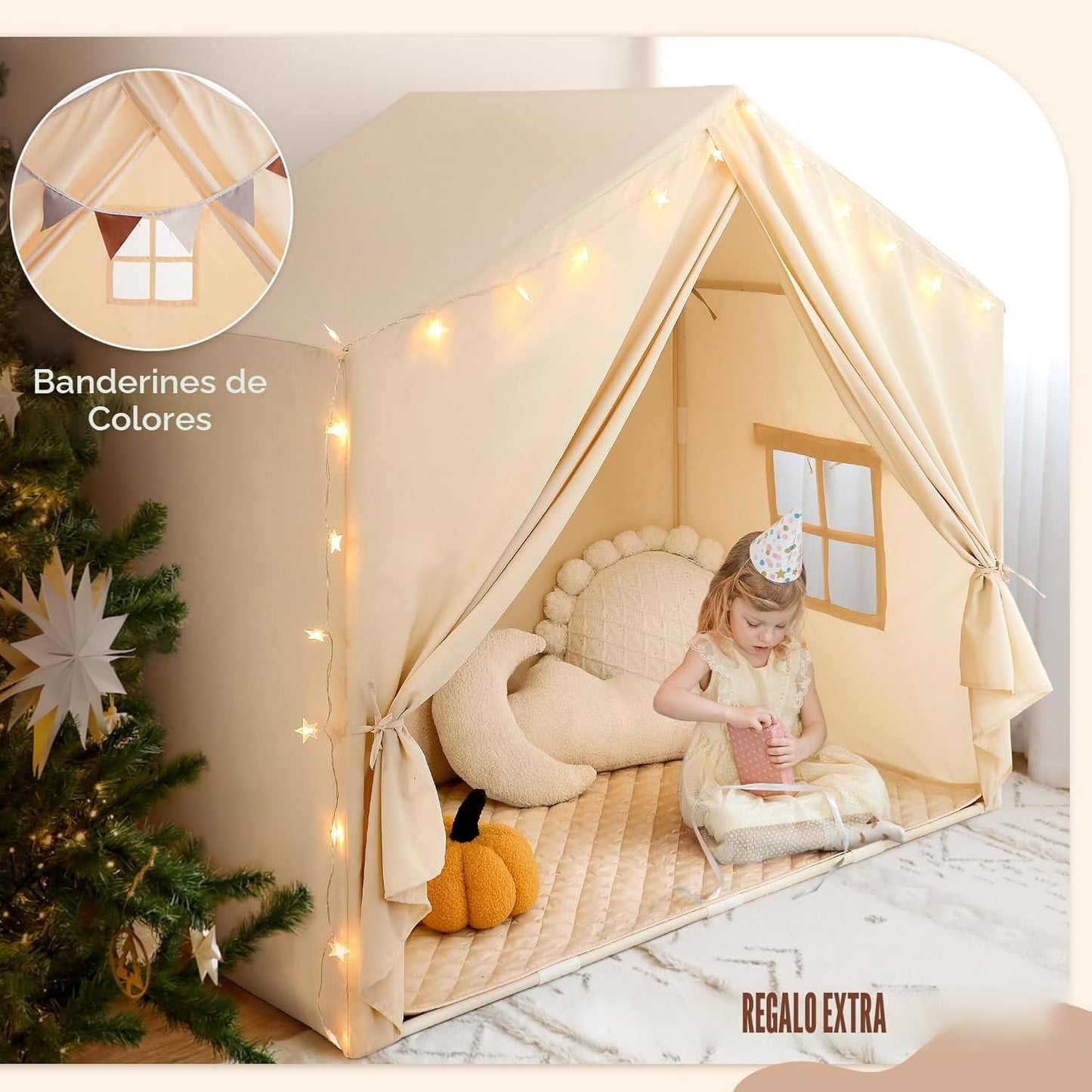 Razee - Tienda de campaña para niños con alfombrilla acolchada, tie...