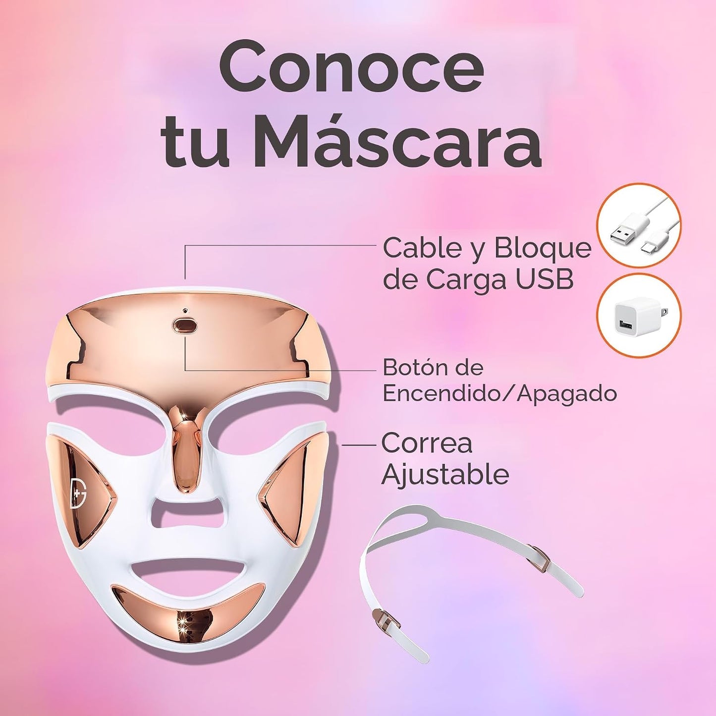Dr. Dennis Gross DRx SpectraLite FaceWare Pro - Máscara facial LED...