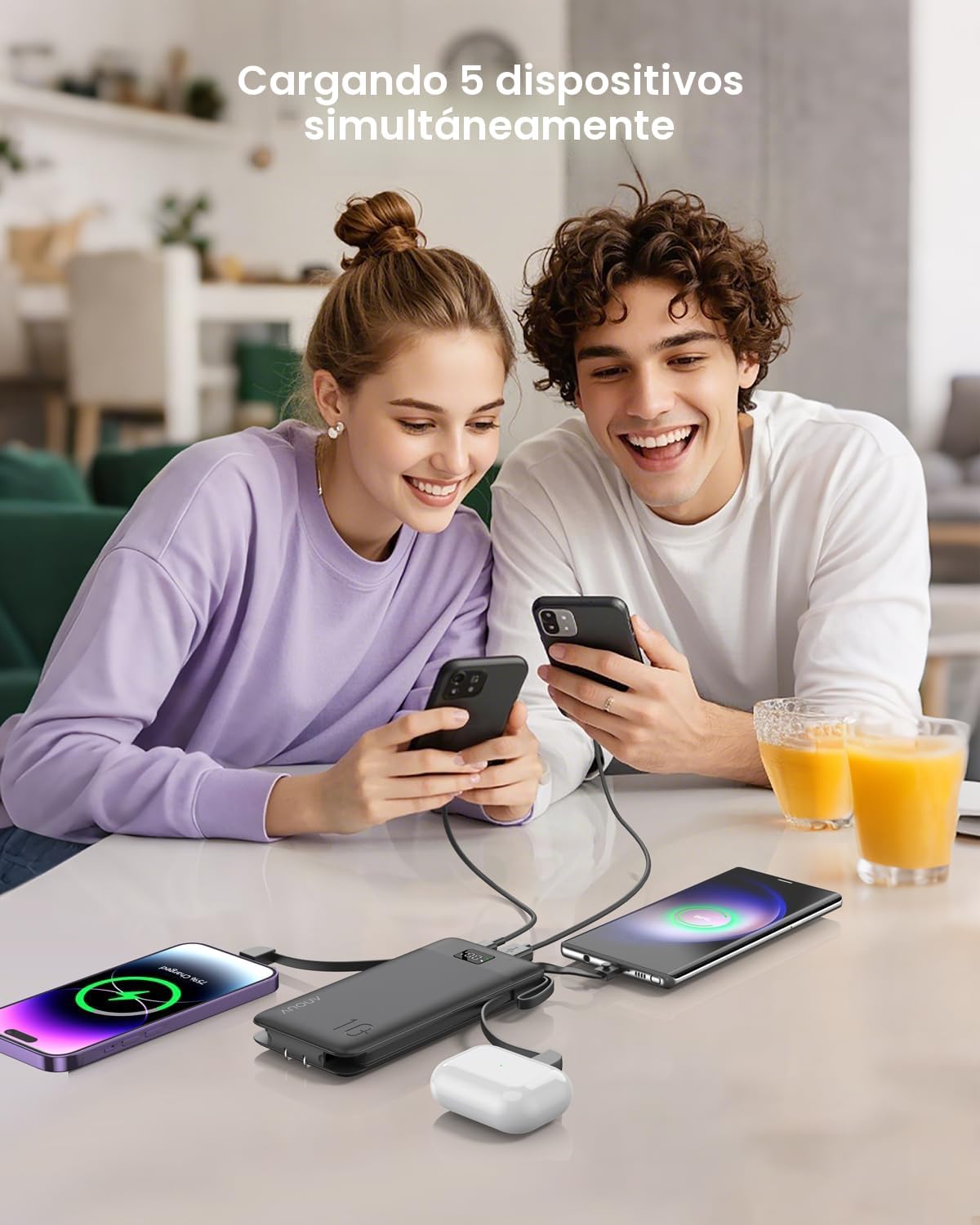 Cargador portátil 10000mAh 22.5W PD 3.0+QC 4.0 con carga súper rápi...