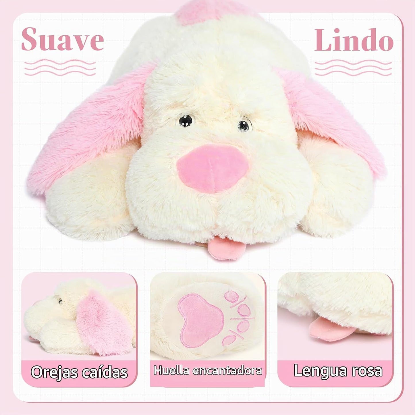MorisMos Animales de peluche gigantes de perro, peluche de perro gr...