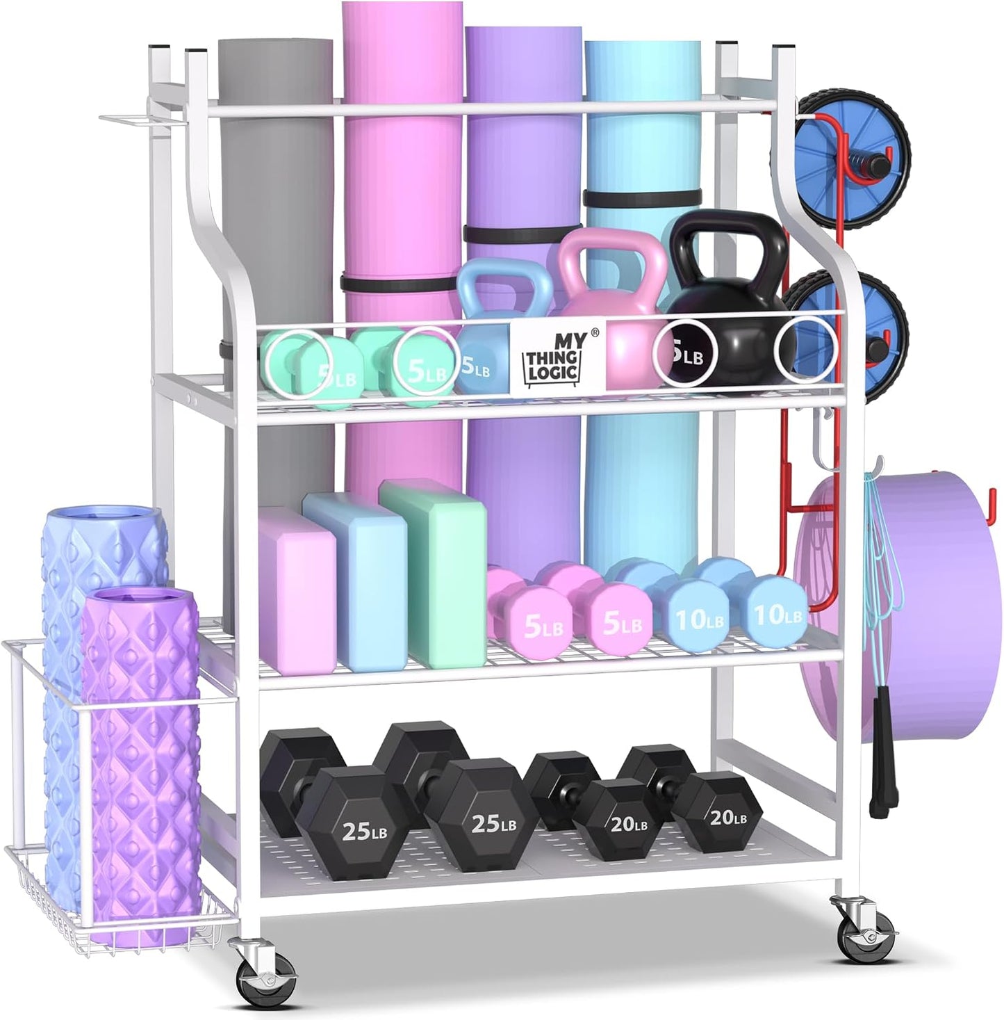 Mythinglogic Estante de almacenamiento para esterilla de yoga, esta...