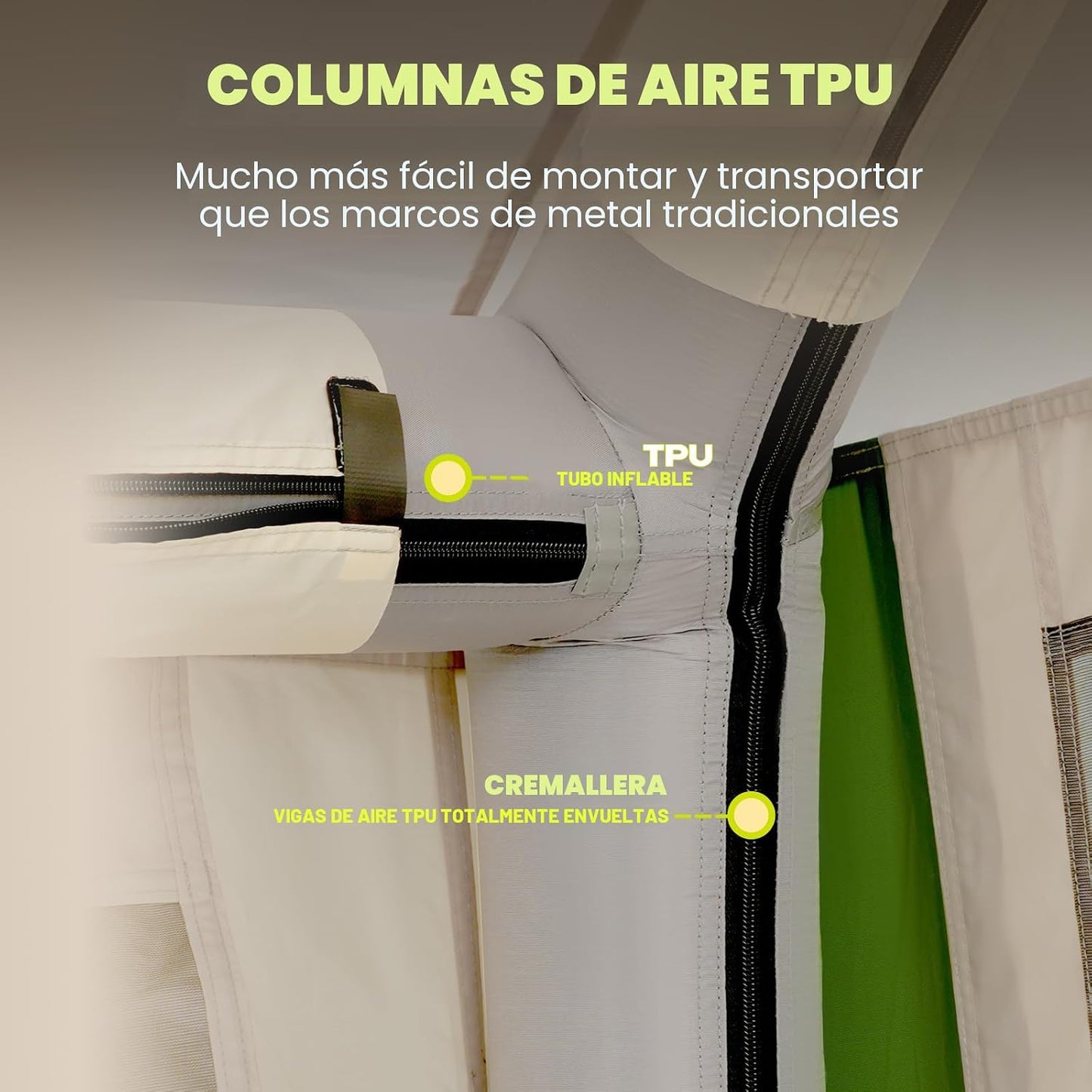 Carpa inflable con tragaluz y gato para estufa, carpas inflables, c...
