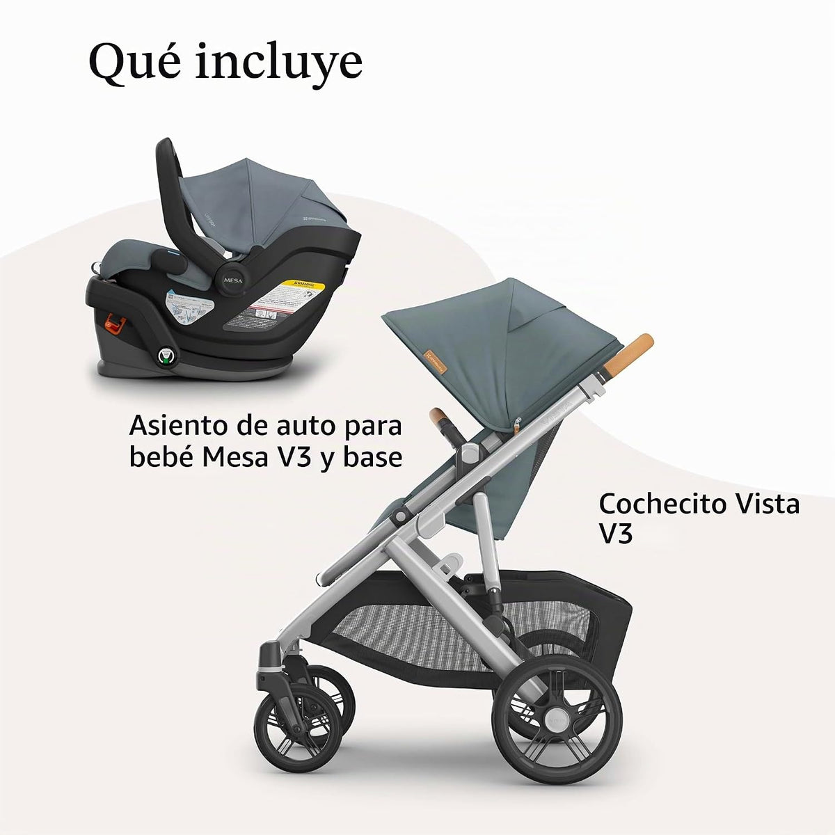 UPPAbaby Vista V3 Cochecito + Mesa V3 Sistema de viaje para asiento...