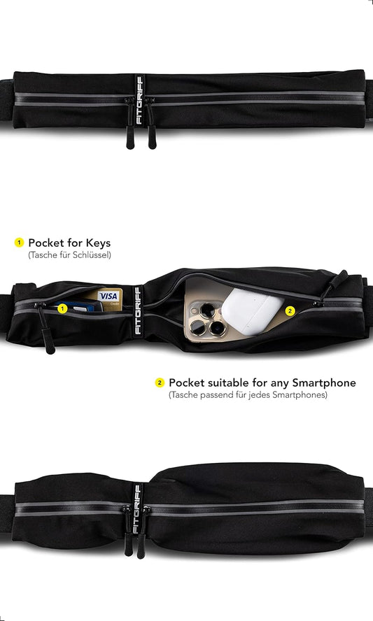 Cinturón de correr Fitgriff® para hombres y mujeres - Bolso de jogg...