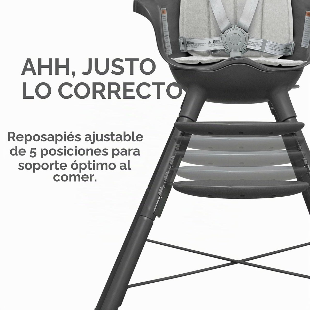 Boon GRUB Silla alta ajustable para bebé, silla alta convertible y...