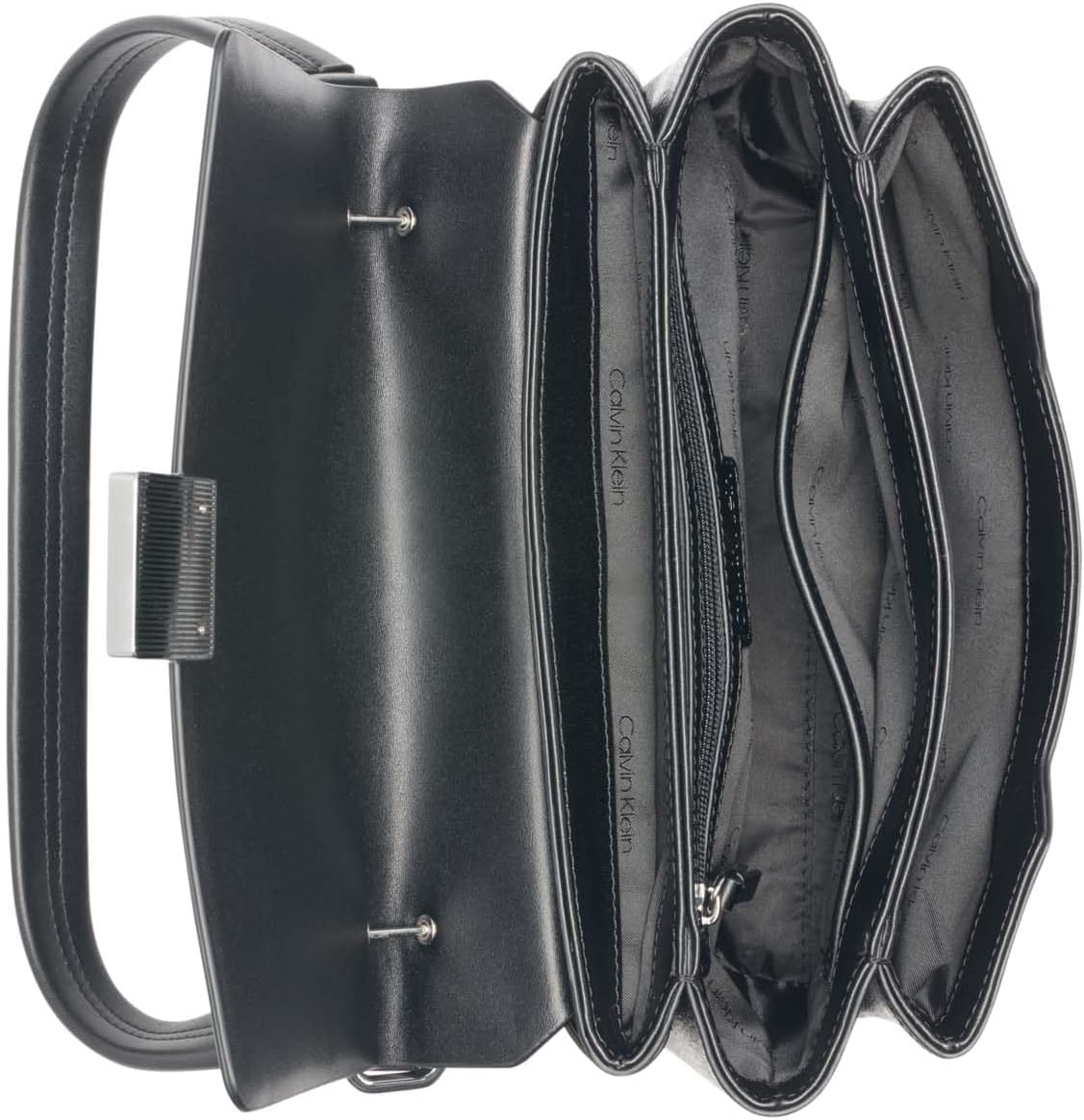 Calvin Klein Clove Bolso de hombro con solapa y triple compartiment...