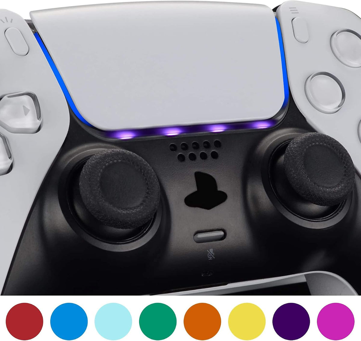 eXtremeRate Blanco Símbolos Clásicos D-pad Thumbstick Compartir Opc...