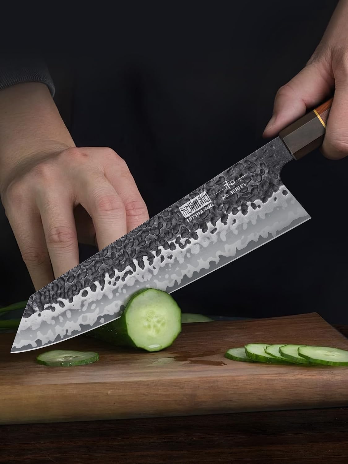 HOSHANHO Cuchillo de chef Kiritsuke de 9 pulgadas, cuchillo de coci...
