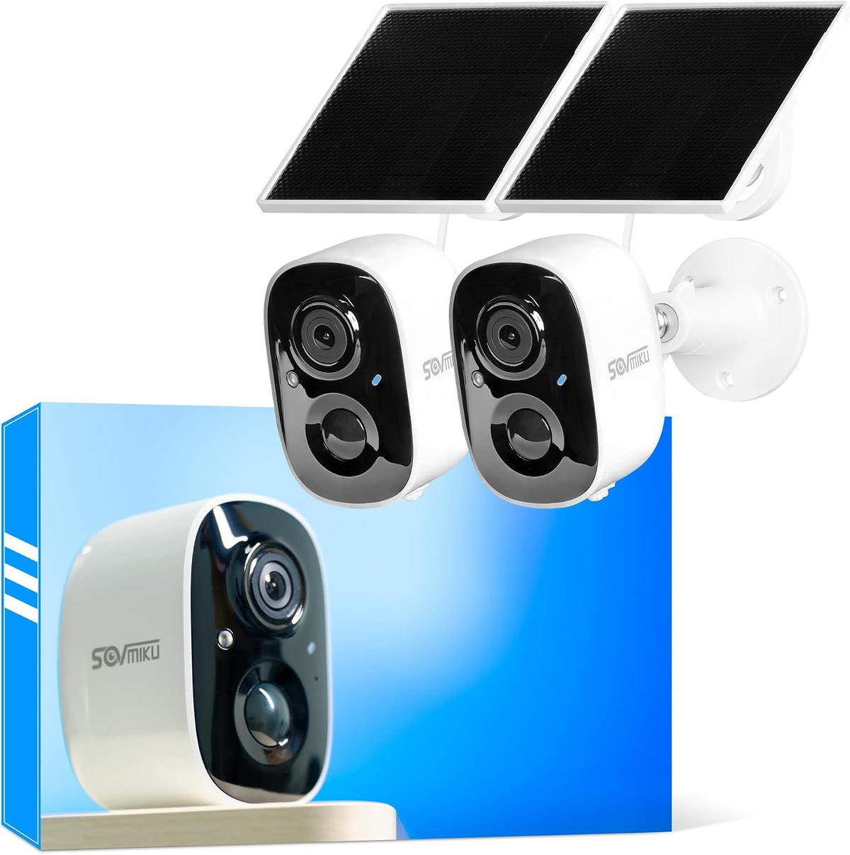 Vicohome 2CG6 Best 2K - Cámara de seguridad solar inalámbrica para...