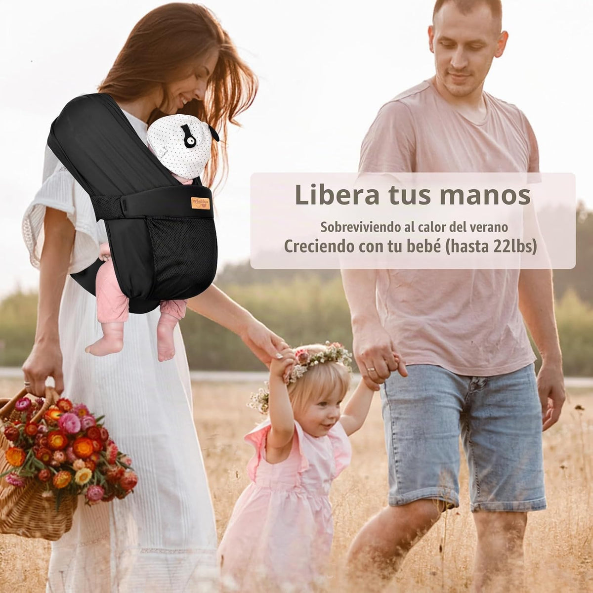 vrbabies Portabebés con envoltura, portabebés para recién nacidos y...