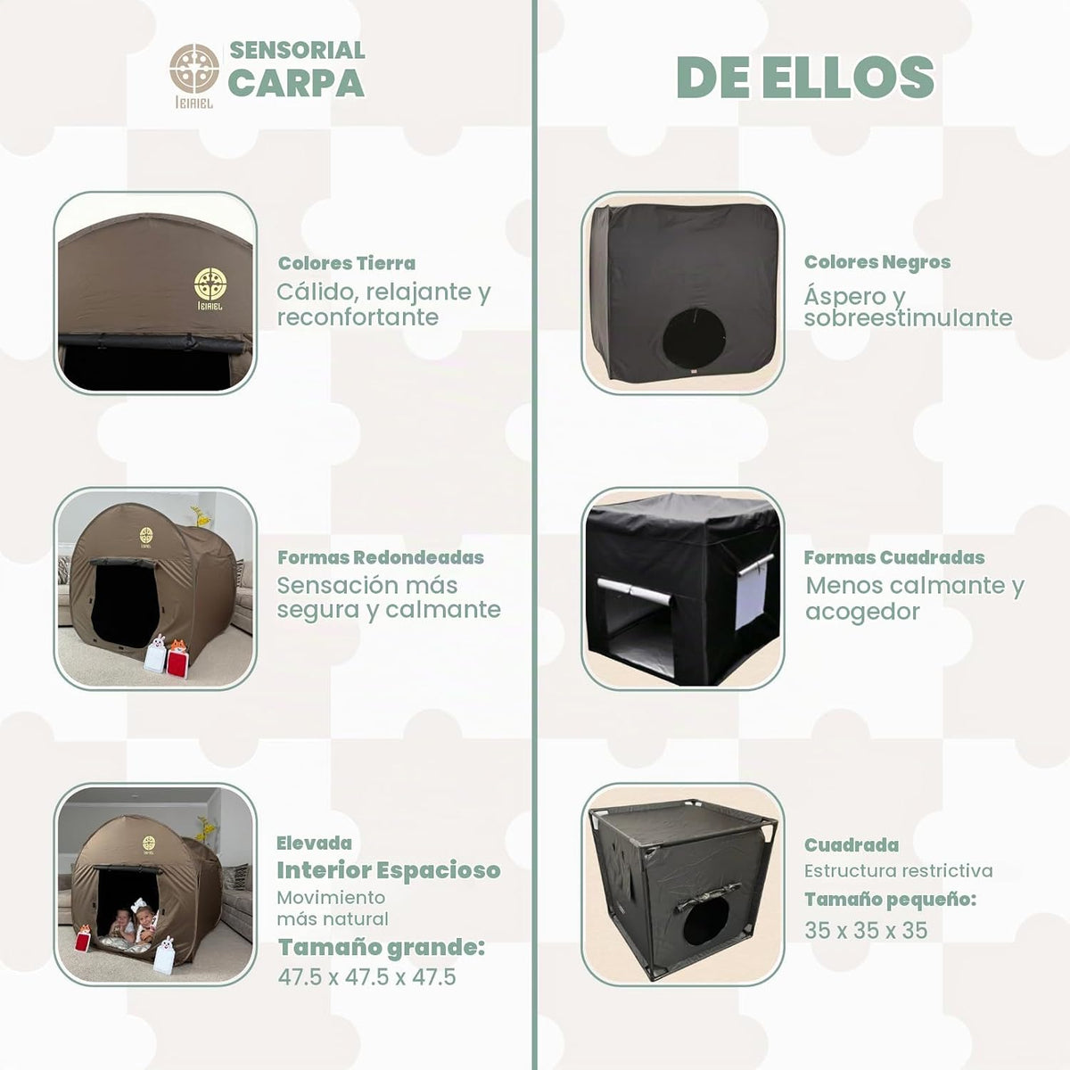 Tienda de campaña sensorial para niños con autismo, TDAH y SPD \u20...