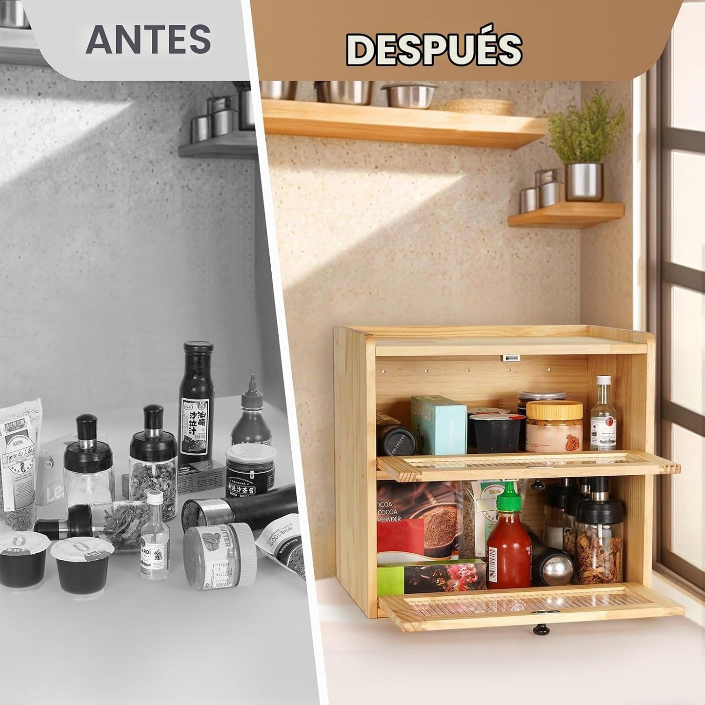 Sunhoo Panera para Encimera de Cocina Contenedor de Almacenamiento...