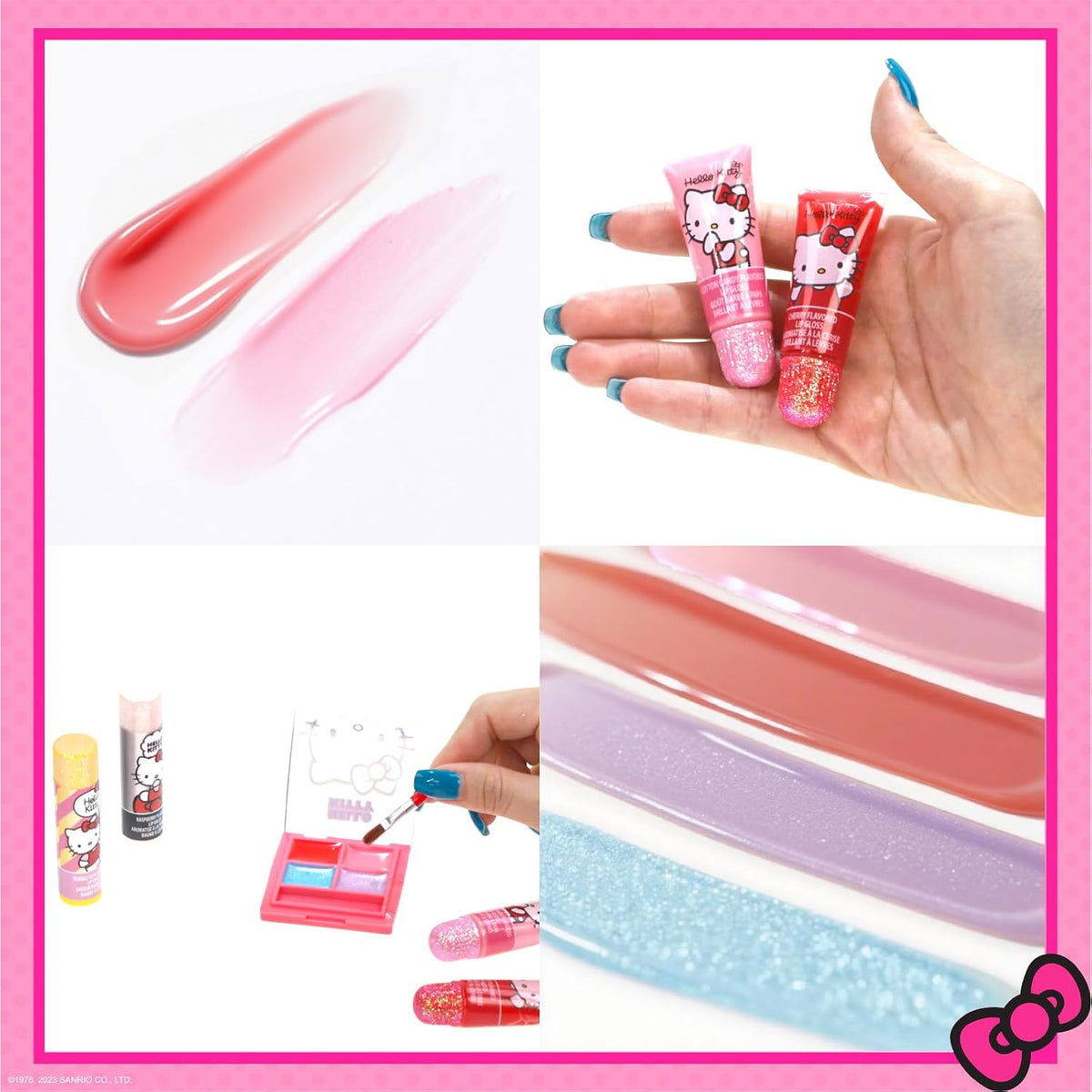 Hello Kitty Mini Train Case Beauty Set con maquillaje lavable, a pa...